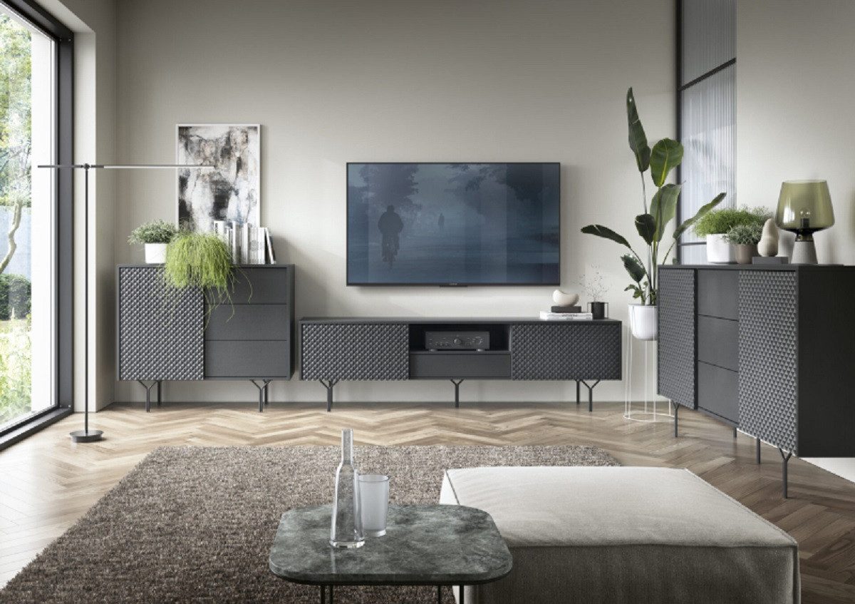ROYAL24_MARKT Wohnzimmer-Set - Genießen Sie eine warme und vollständige Atmosphäre, (Komplett Set, 3-St., Premium - KAREL), Premium - Modern - Exzellent.