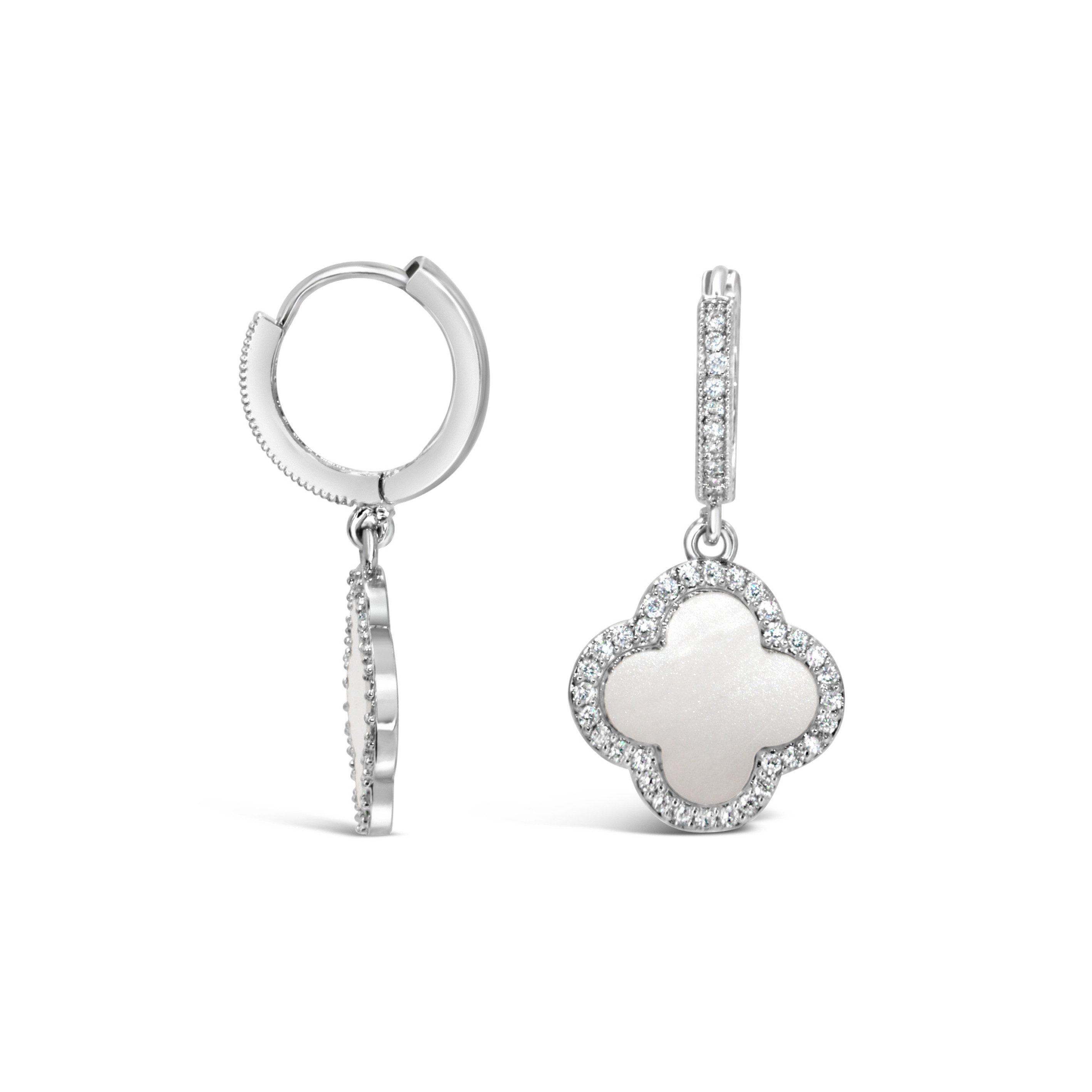 Ars-Argenti Paar Ohrhänger Sexy Kleeblatt Ohrhänger Ohrringe "Lucky Luxe "-925 Sterling-Silber