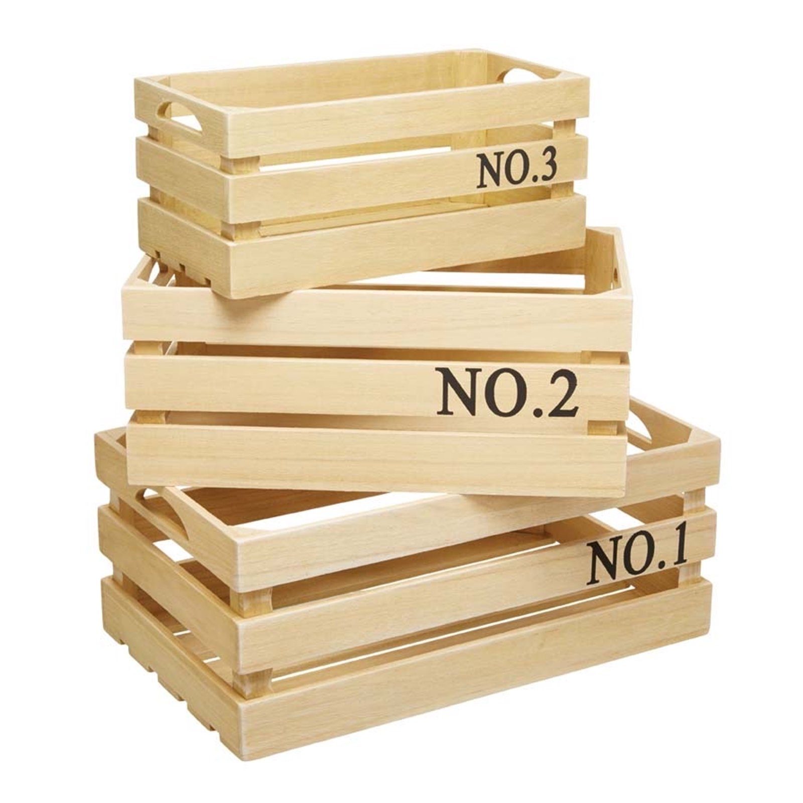 Aufbewahrungsbox Holzkisten Set 3 Größen