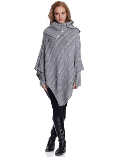 Merry Style Strickponcho Damen Poncho N4293