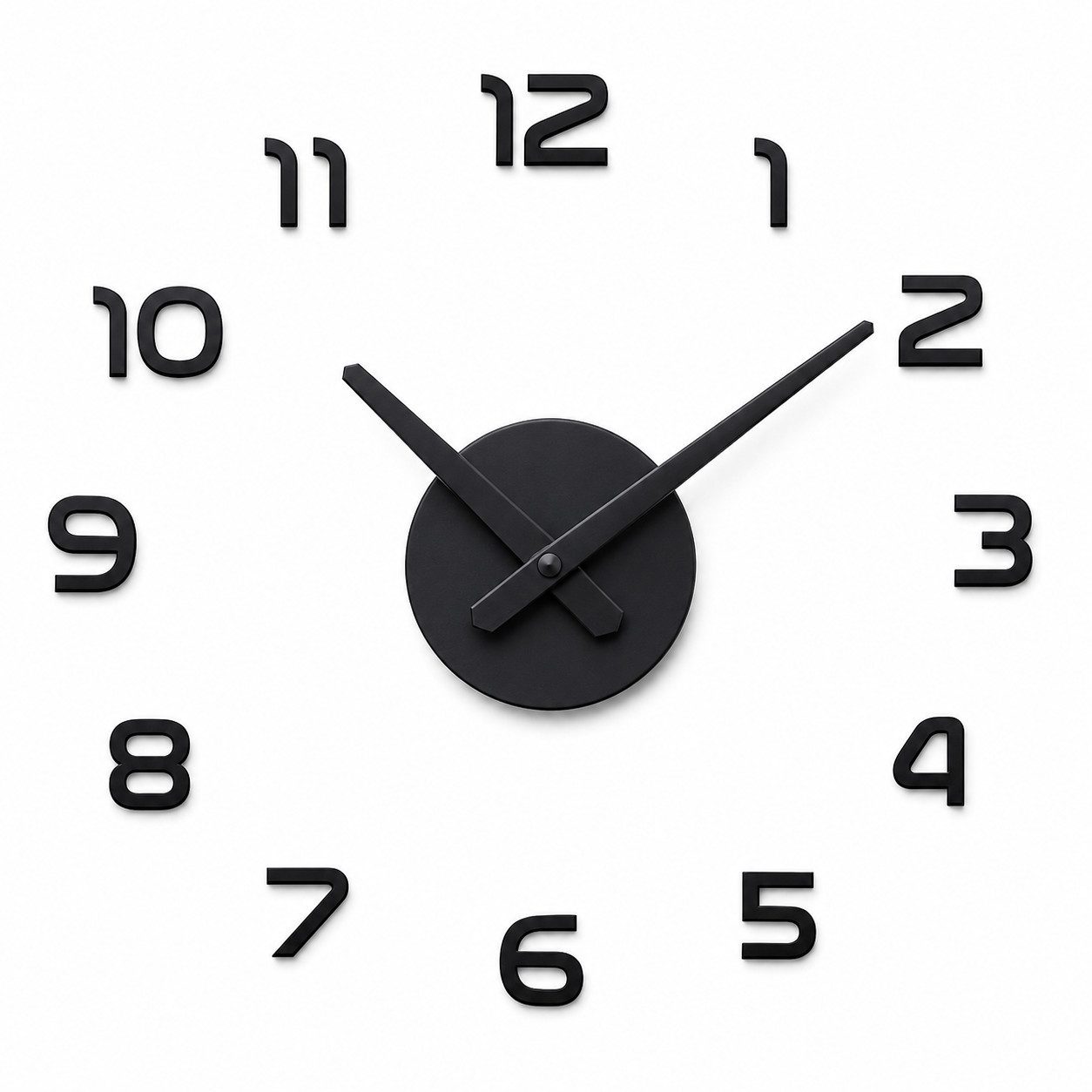 VEKROBOT Wanduhr Rahmenlose Digitaluhr Selbstklebend für moderne Wohndekoration (Wanduhr aus Acryl – analoge Zeiger, geräuschlos – perfekt als Geschenk)