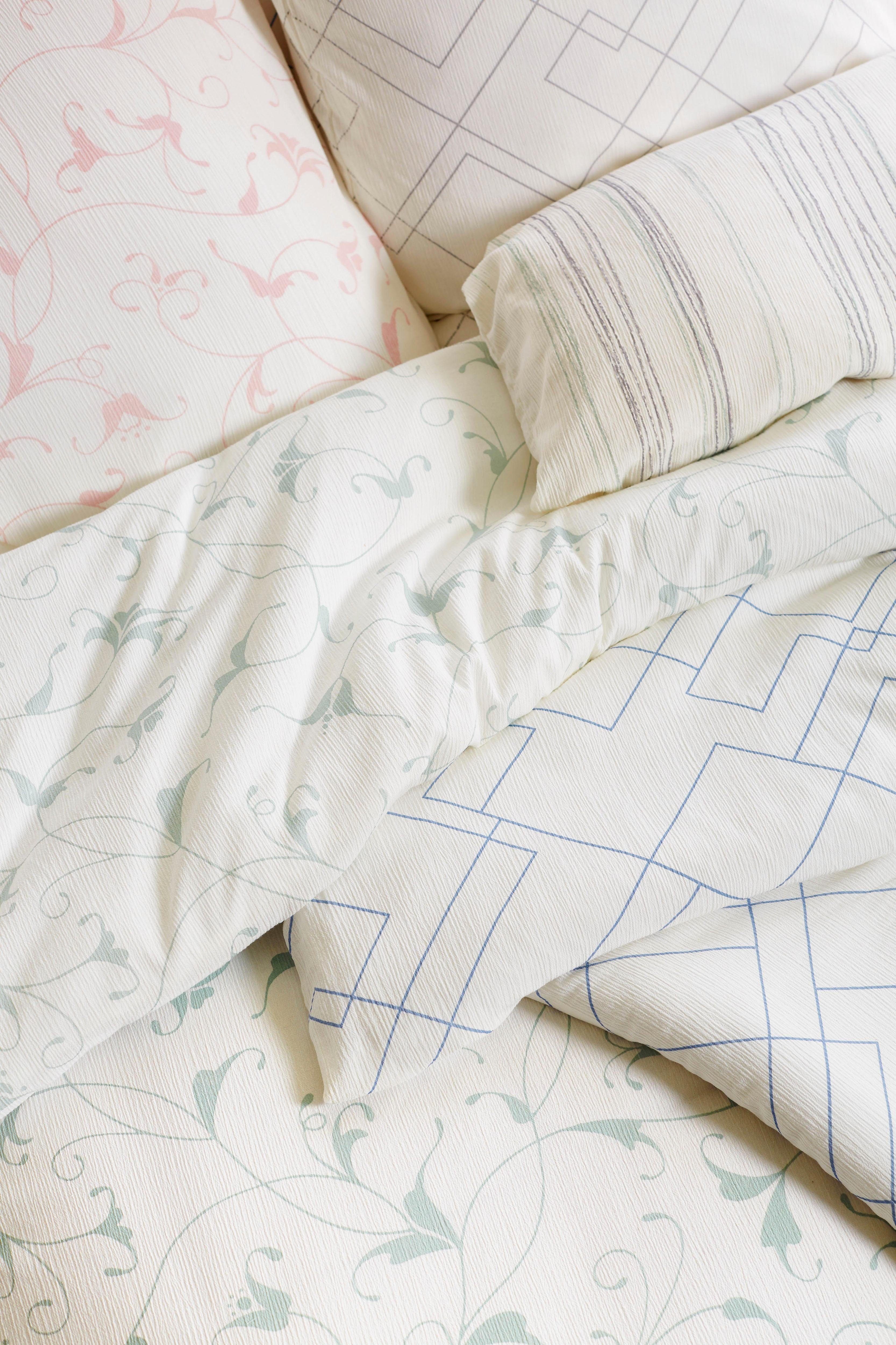 Primera Bettwäsche Bio Crepe Stripes, Seersucker, 2 teilig, mit feinem Streifendesign