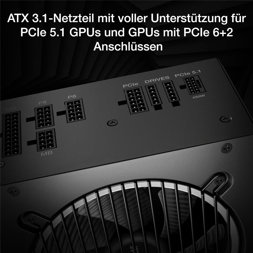 be quiet! Pure Power 13 M 650W PC-Netzteil (80 Plus® Gold Effizienz, ATX 3.1, für PCIe 5.1 GPUs, 120mm Lüfter) – Bild 3 von 5