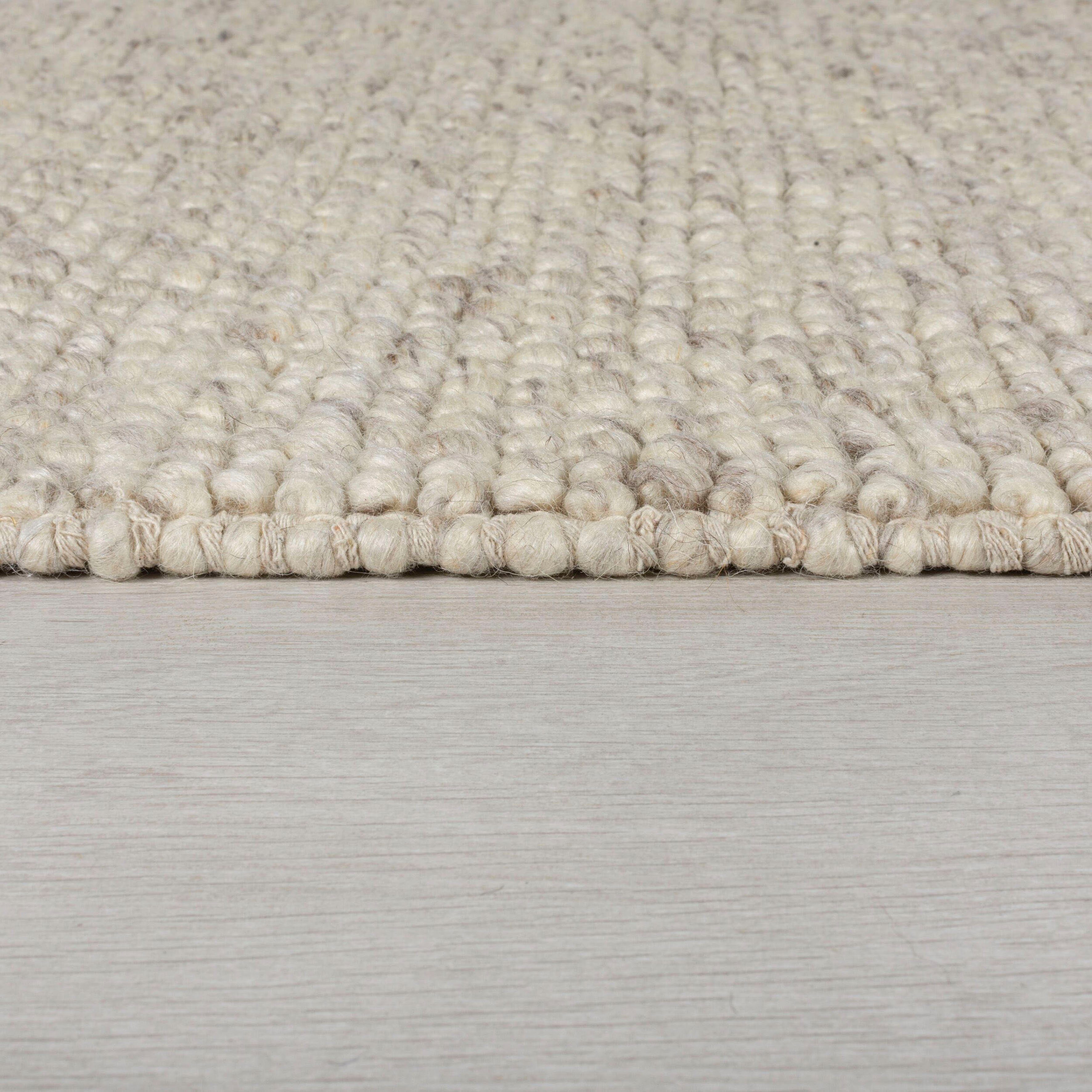 meliert Teppich aus hellgrau 10 FLAIR Design, Wollmischung, Höhe: rechteckig, RUGS, Minerals, geknüpftes Teppich mm,