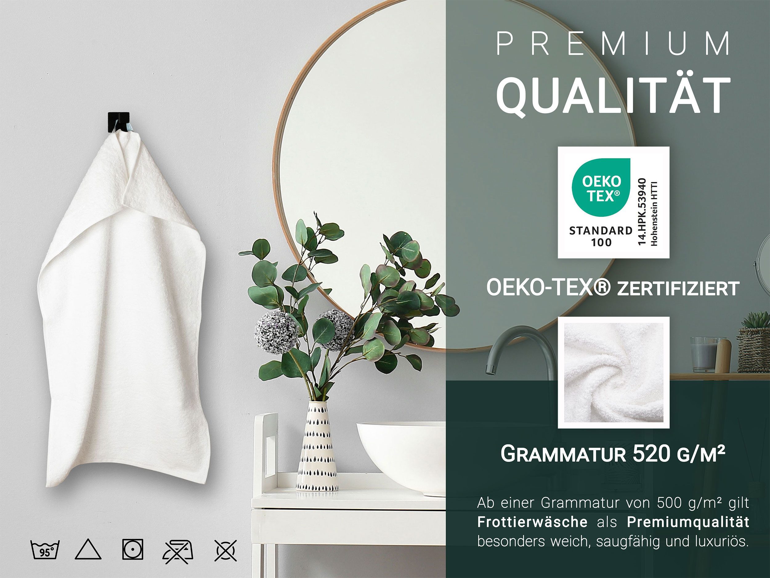ZOLLNER Handtücher, Walkfrottier (6-St), 50 x günstig online kaufen