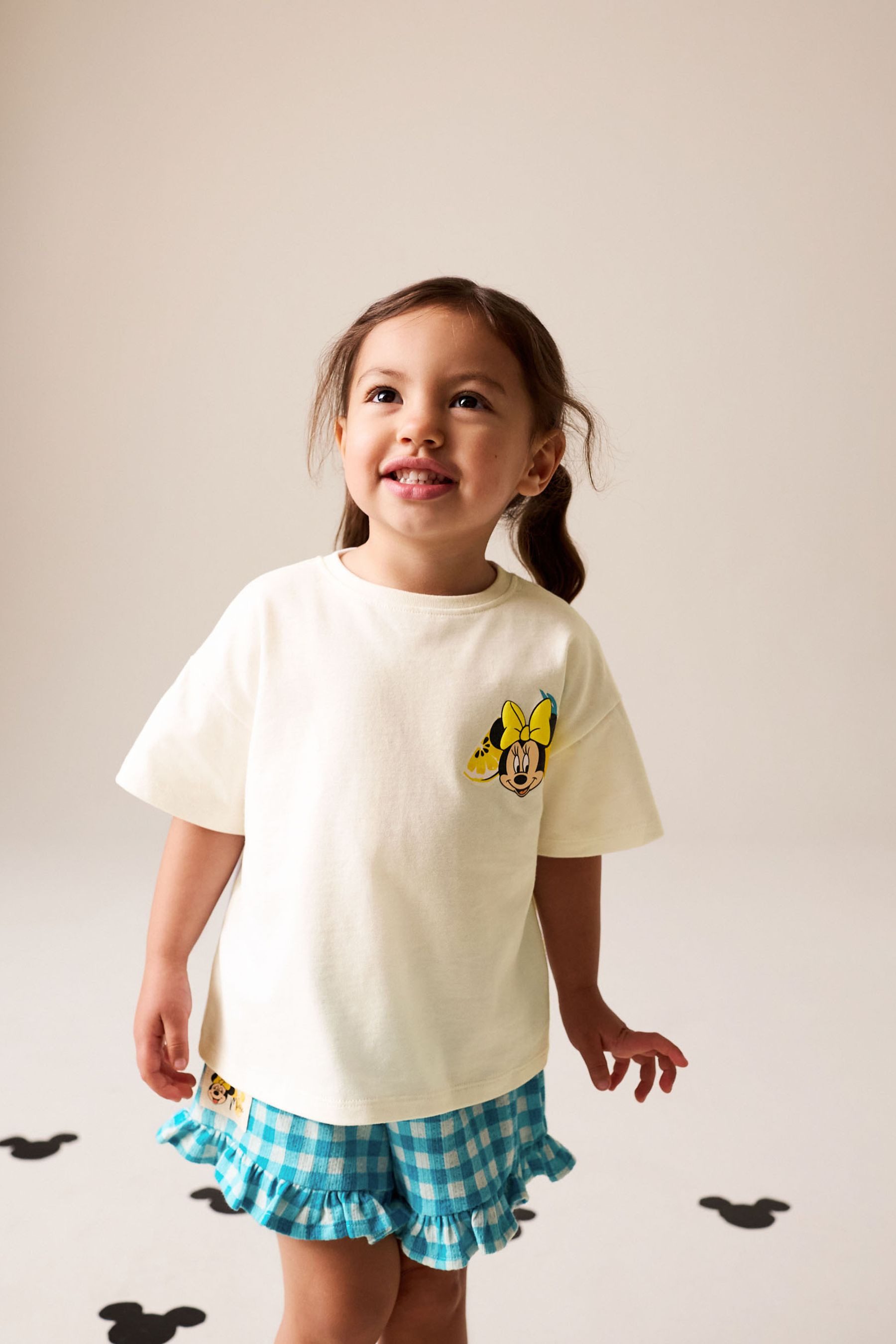 Next Shirt & Shorts Kurzarmoberteil und Shorts, Disney Minnie + Mickey (2-tlg)