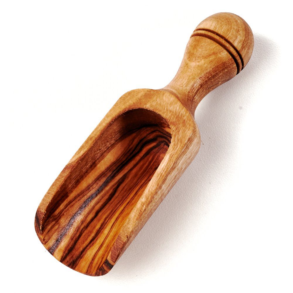 dasOlivenholzbrett Messlöffel Gewürzschaufel aus Olivenholz, Olivenholz8cm