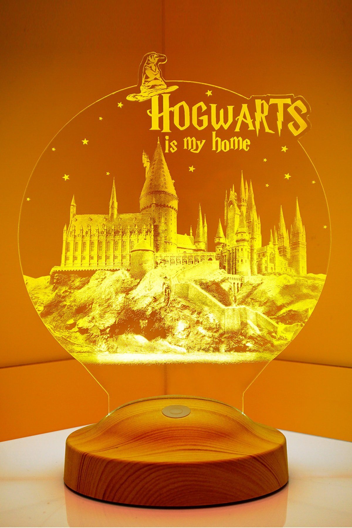 integriert, Weihnachtsgeschenk Geschenke 7 fest Jungen Nachttischlampe für Farben Mädchen, Leuchte Harry für Kinder, LED Nachtlicht Freunde, 3D Potter Geschenkelampe Hogwarts