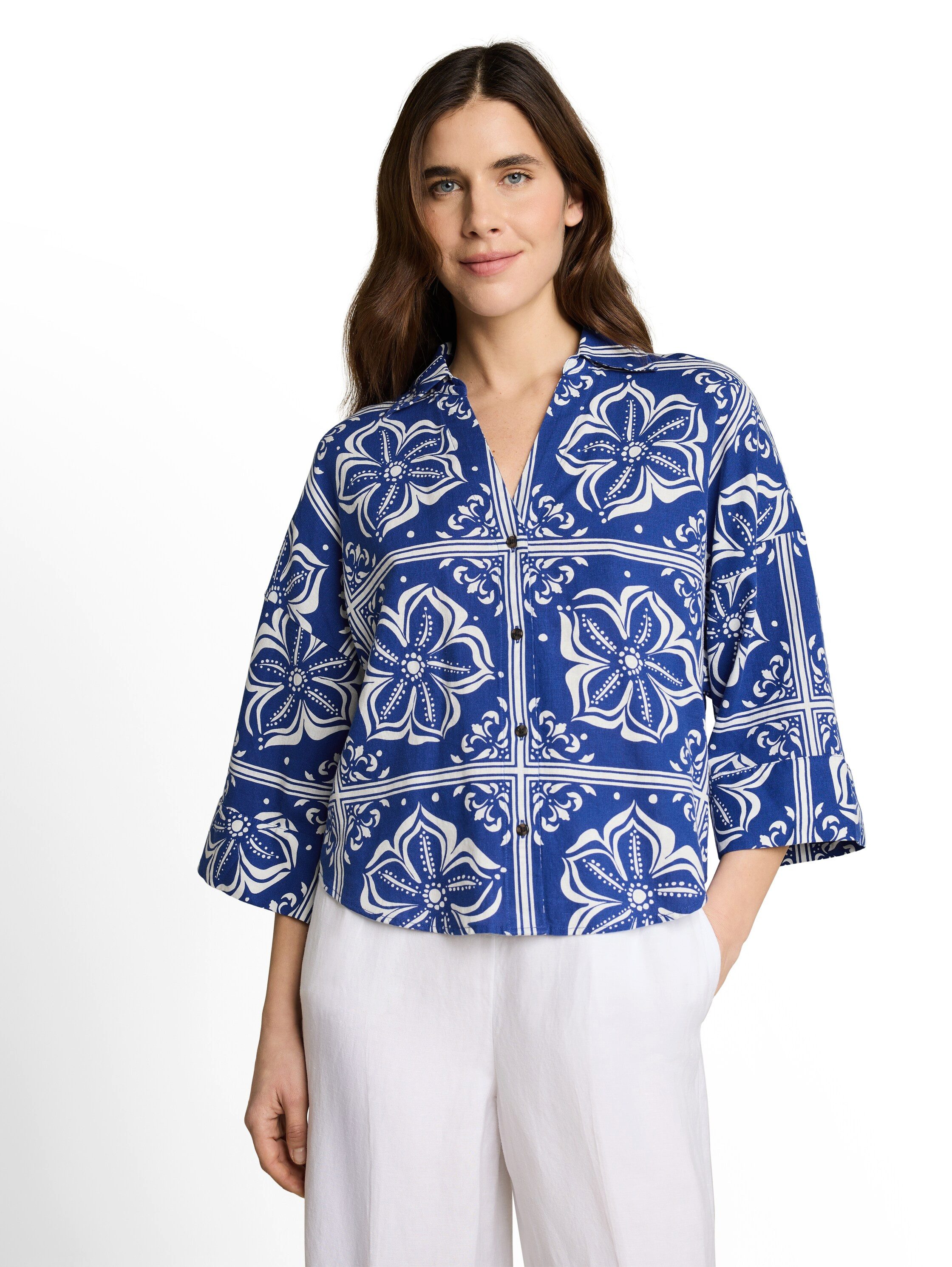 TOM TAILOR Hemdbluse mit All-Over Print
