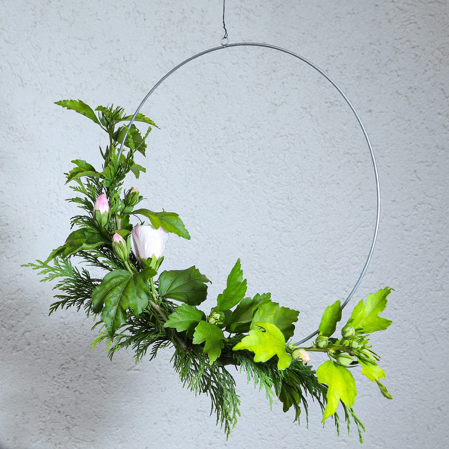 MARELIDA Dekoobjekt Dekoringe Metallringe mit Aufhängeösen DIY Basteln 50/40/30cm silber (3 St)