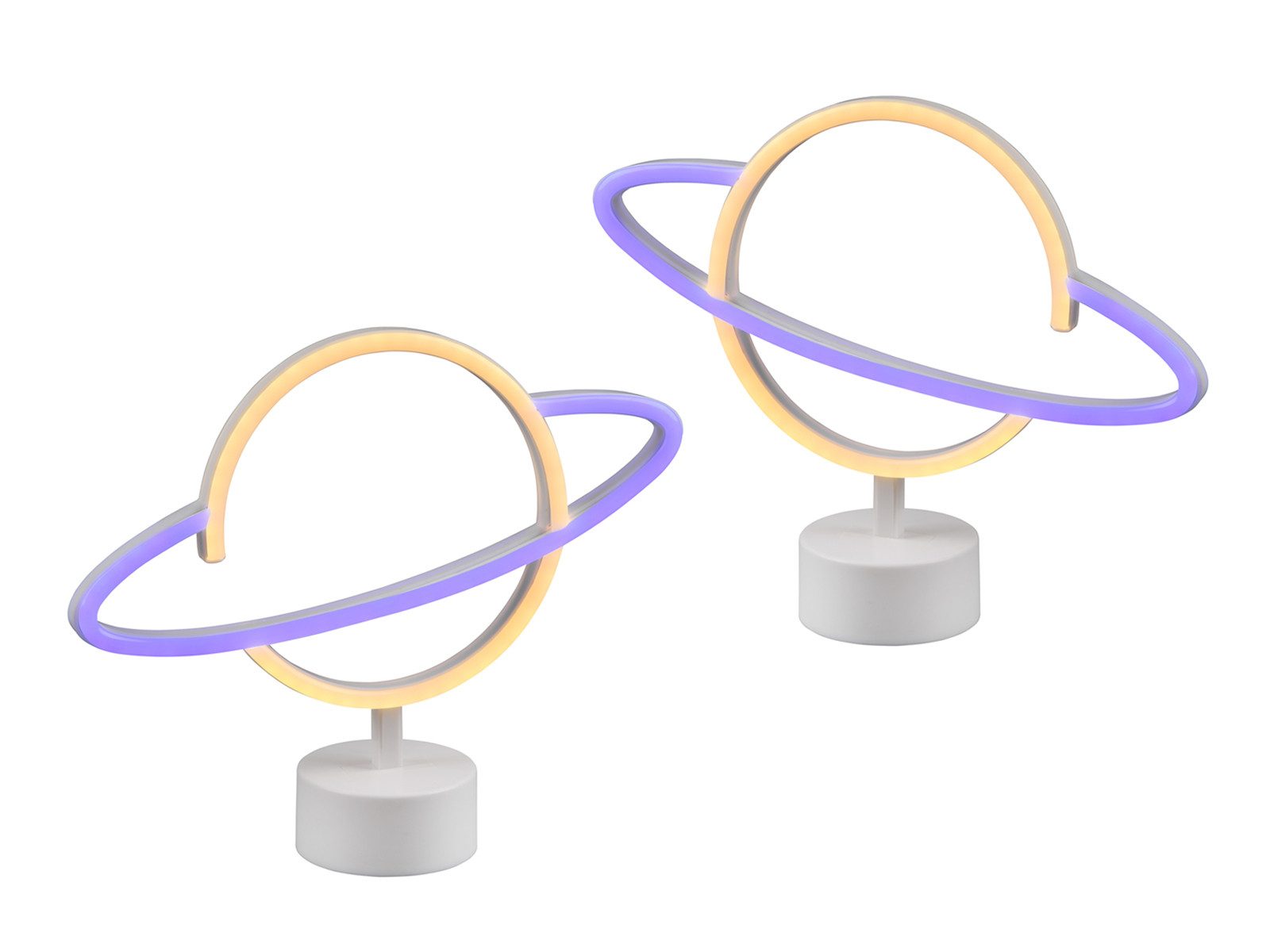 Reality Leuchten LED Dekolicht, LED fest integriert, 2er SET Dekoleuchte Astro Design, ausgefallene Tischlampe ohne Kabel