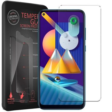 CoolGadget Handyhülle Rosa als 2in1 Schutz Cover Set für das Samsung Galaxy M11 6,4 Zoll, 2x 9H Glas Display Schutz Folie + 1x TPU Case Hülle für Galaxy M11