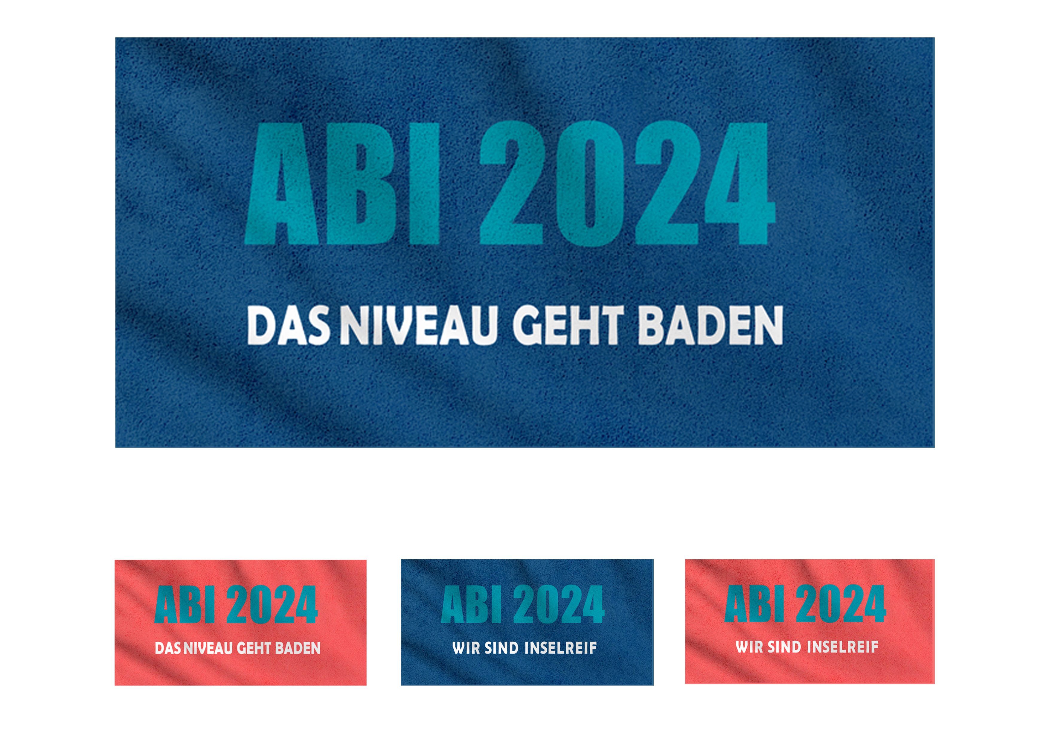 jilda-tex Strandtücher Abistrandtuch Abi Abiturgeschenk Strandtuch mit Schriftzug 2024, 100 % Baumwolle (1-St)