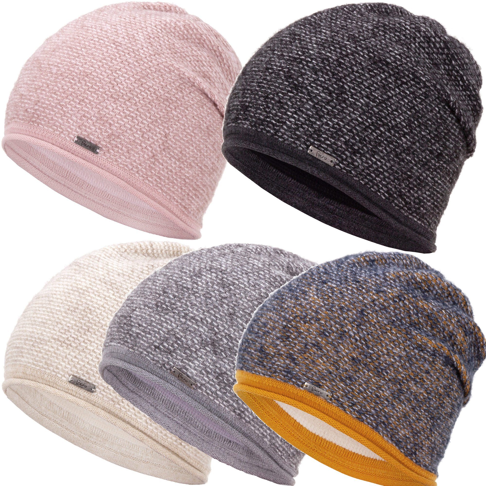 Faera Strickmütze Wintermütze Damen Herren Mütze Haube gefüttert Damenmütze