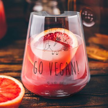 Mr. & Mrs. Panda Cocktailglas Einhorn Vegan - Transparent - Geschenk, Einhörner, Cocktail Glas mit, Premium Glas, Einzigartige Gravur