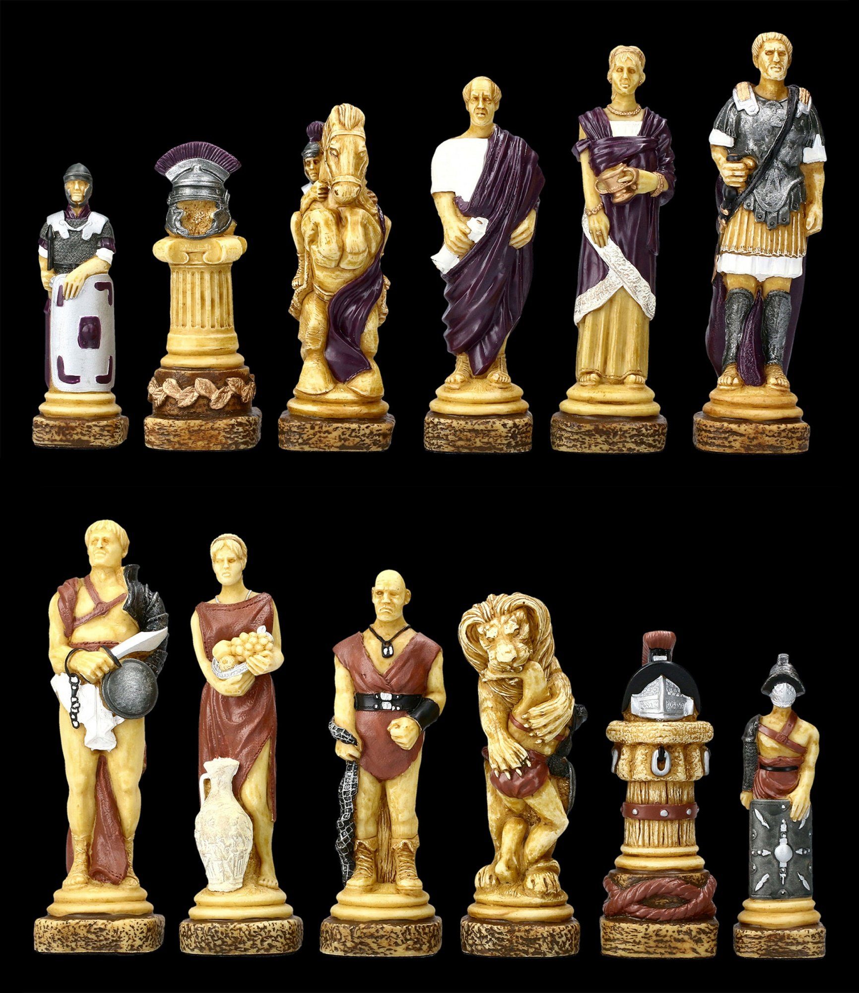 Figuren Shop GmbH Spiel Schachfiguren Set Spartacus groß Spielfiguren Schach