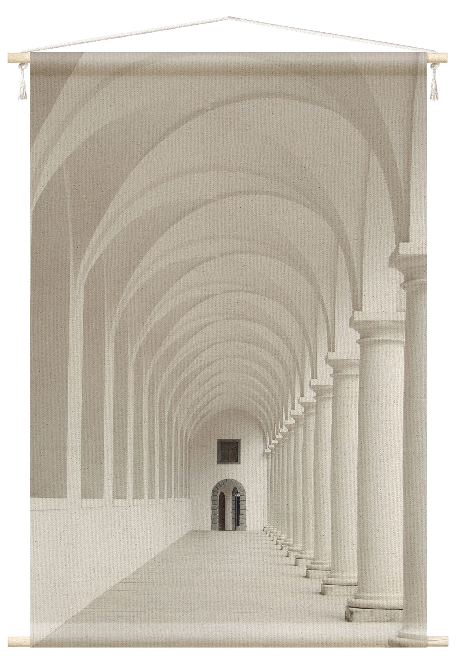 Bilderdepot24 Wandteppich modern Städte 3D-Optik weiss, günstig online kaufen