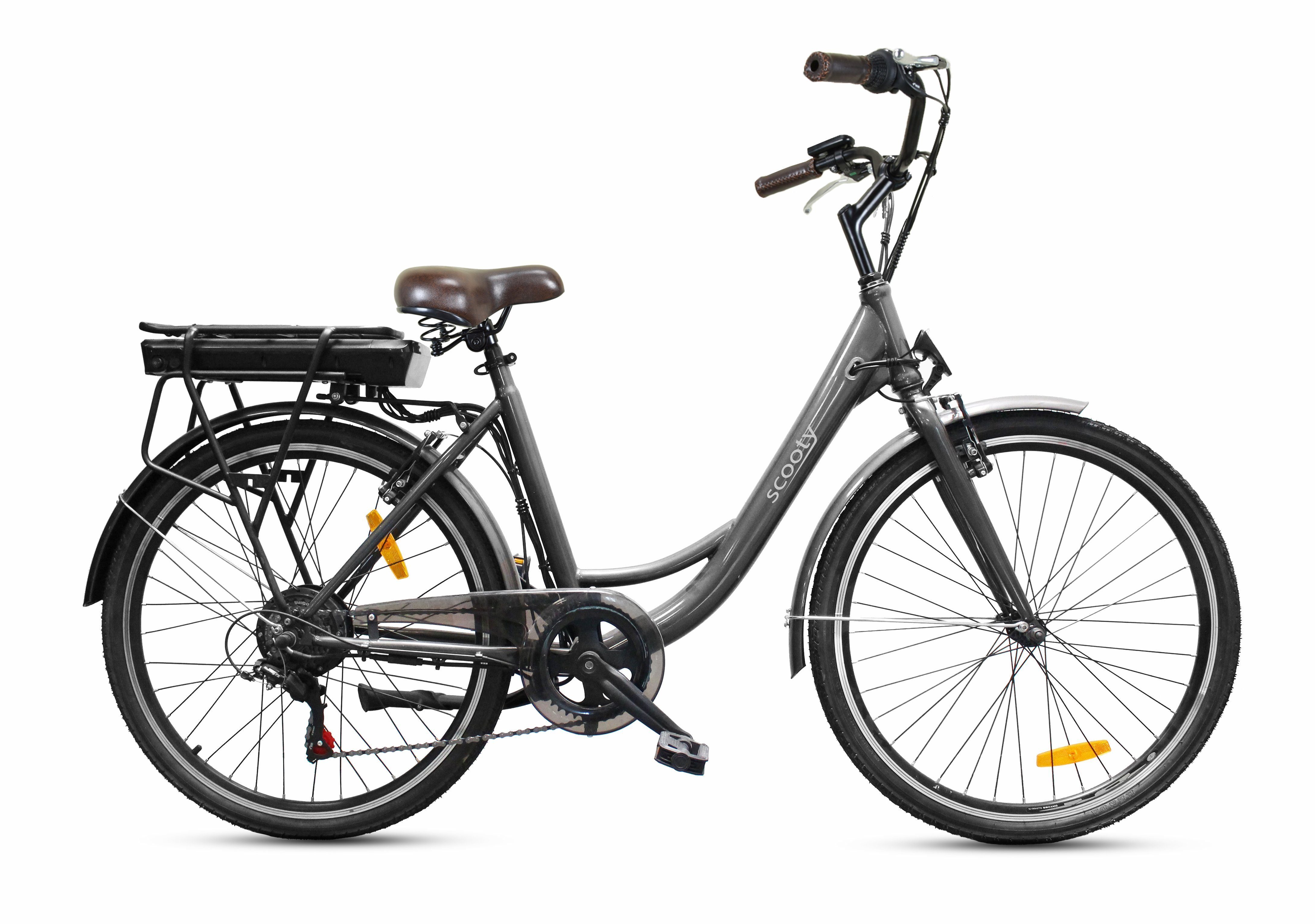 scooty E-Bike SCOOTY Elektrofahrrad E-Citybike 26 Zoll Damen E-Bike mit  10Ah Akku, 250,00 W