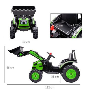 HOMCOM Elektro-Kindertraktor Elektrisches Baufahrzeug für Kinder, Belastbarkeit 25 kg, (1-tlg), inkl. Akku und Ladegerät