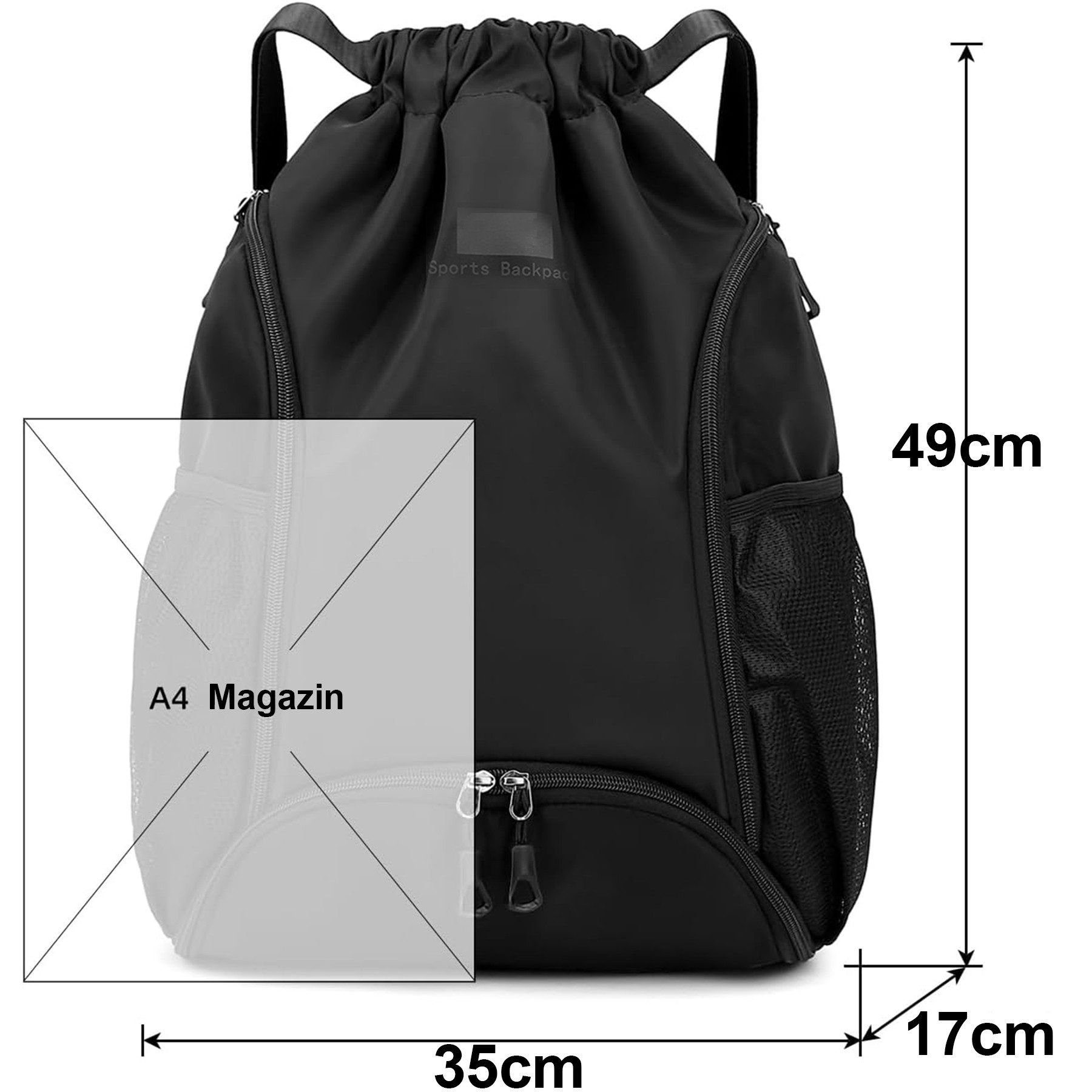 Mutig Freizeittasche Turnbeutel Sportrucksack, Basketball Rucksack günstig online kaufen