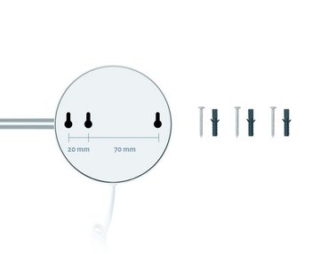 Libaro Kosmetikspiegel Siena, LED Kosmetikspiegel 7fach Dimmerfunktion Auto-off mit weißem Kabel