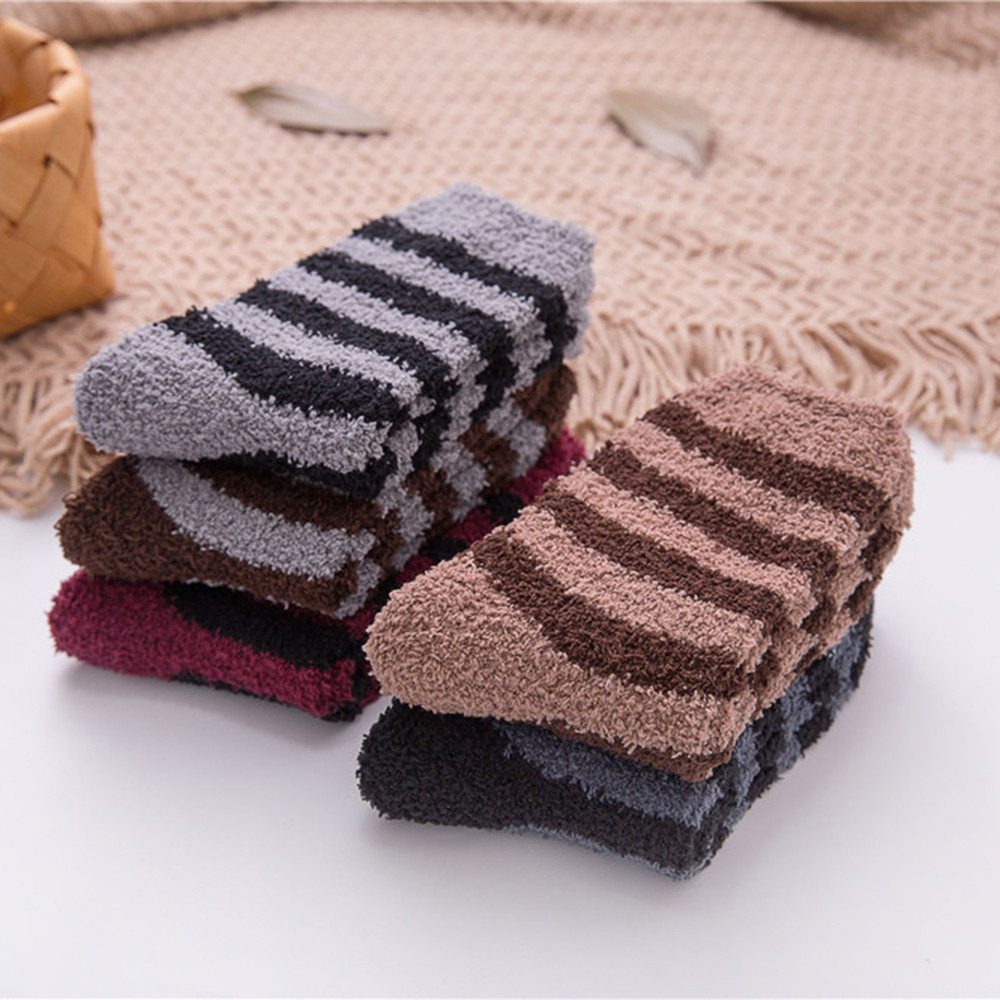 Coonoor Kuschelsocken Thermosocken -Herren Streifen Kuschelsocken Haussocke günstig online kaufen