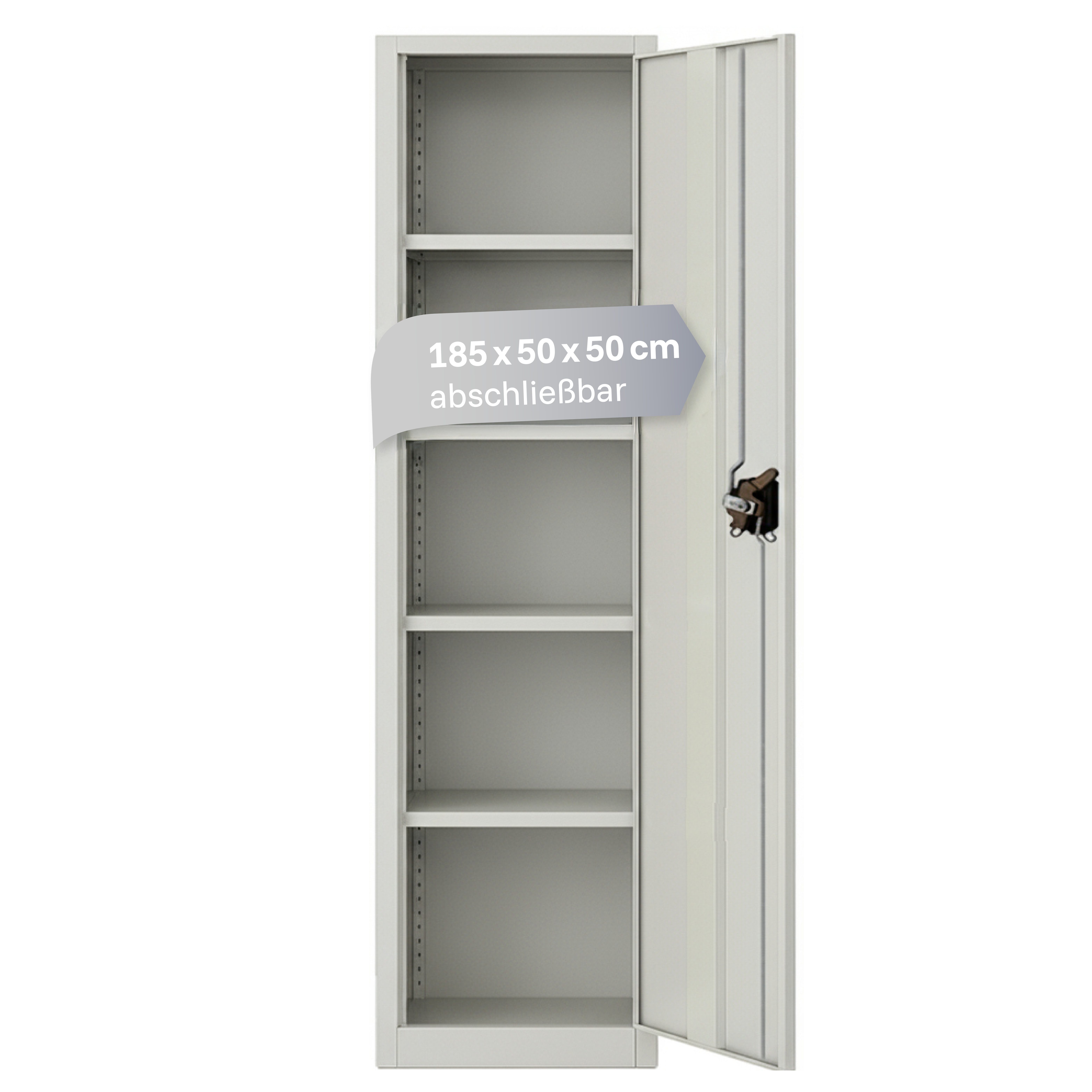 LagerZwei Aktenschrank Stahlschrank 185x50x50 cm abschließbar