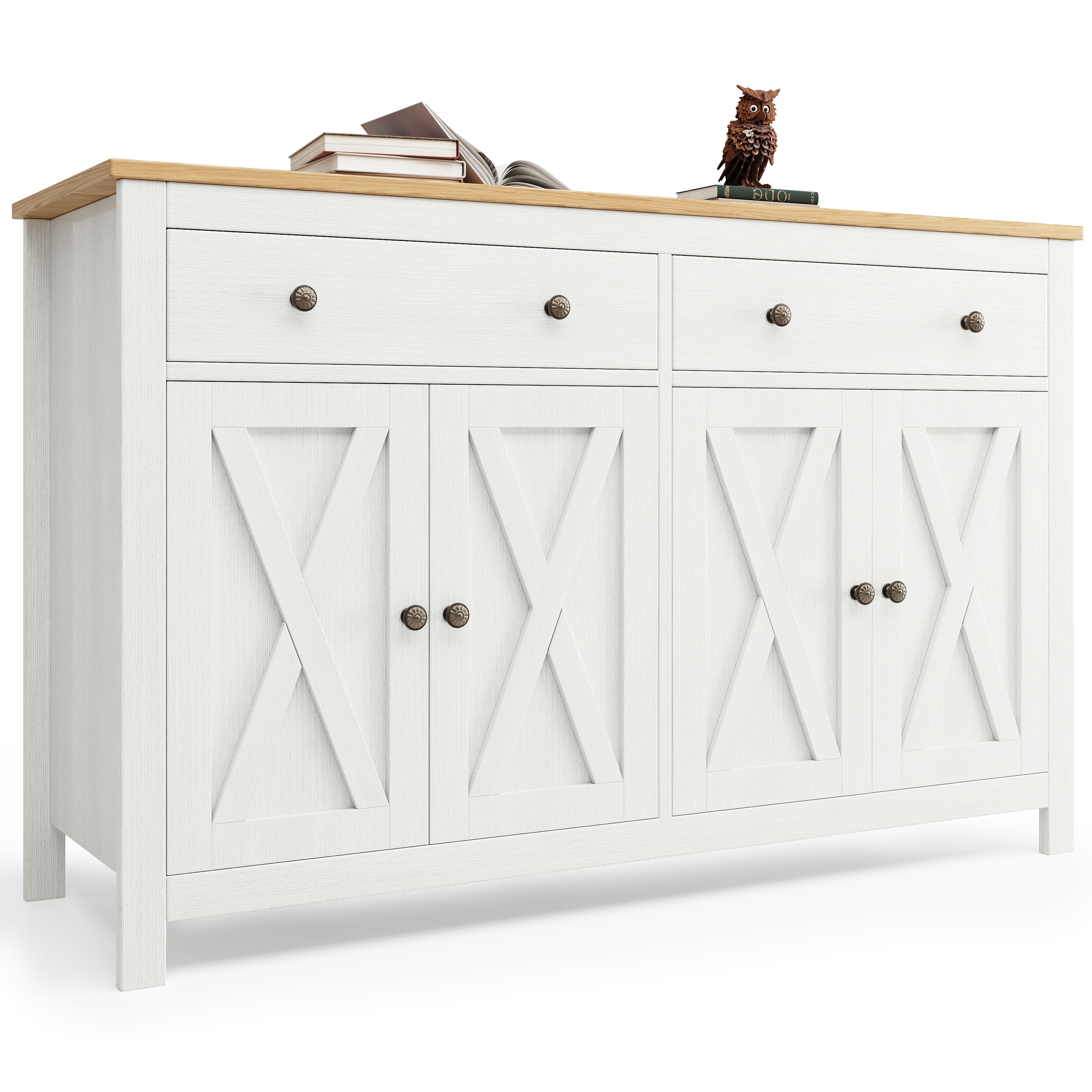 BlingBin Sideboard Küchenschrank, Buffetschrank, Aufbewahrungsschrank, Holz günstig online kaufen