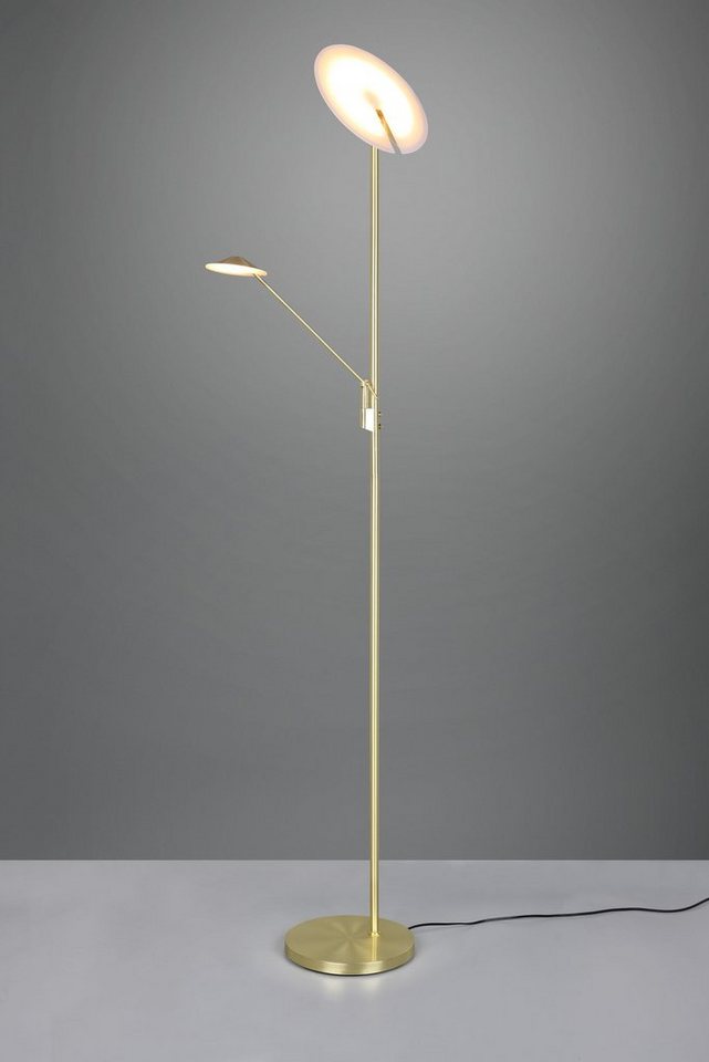 TRIO Leuchten Stehlampe Stehleuchte, TRIO-Leuchten Stehleuchte BRANTFORD  (BH 30x180 cm) BH 30x180 cm gold