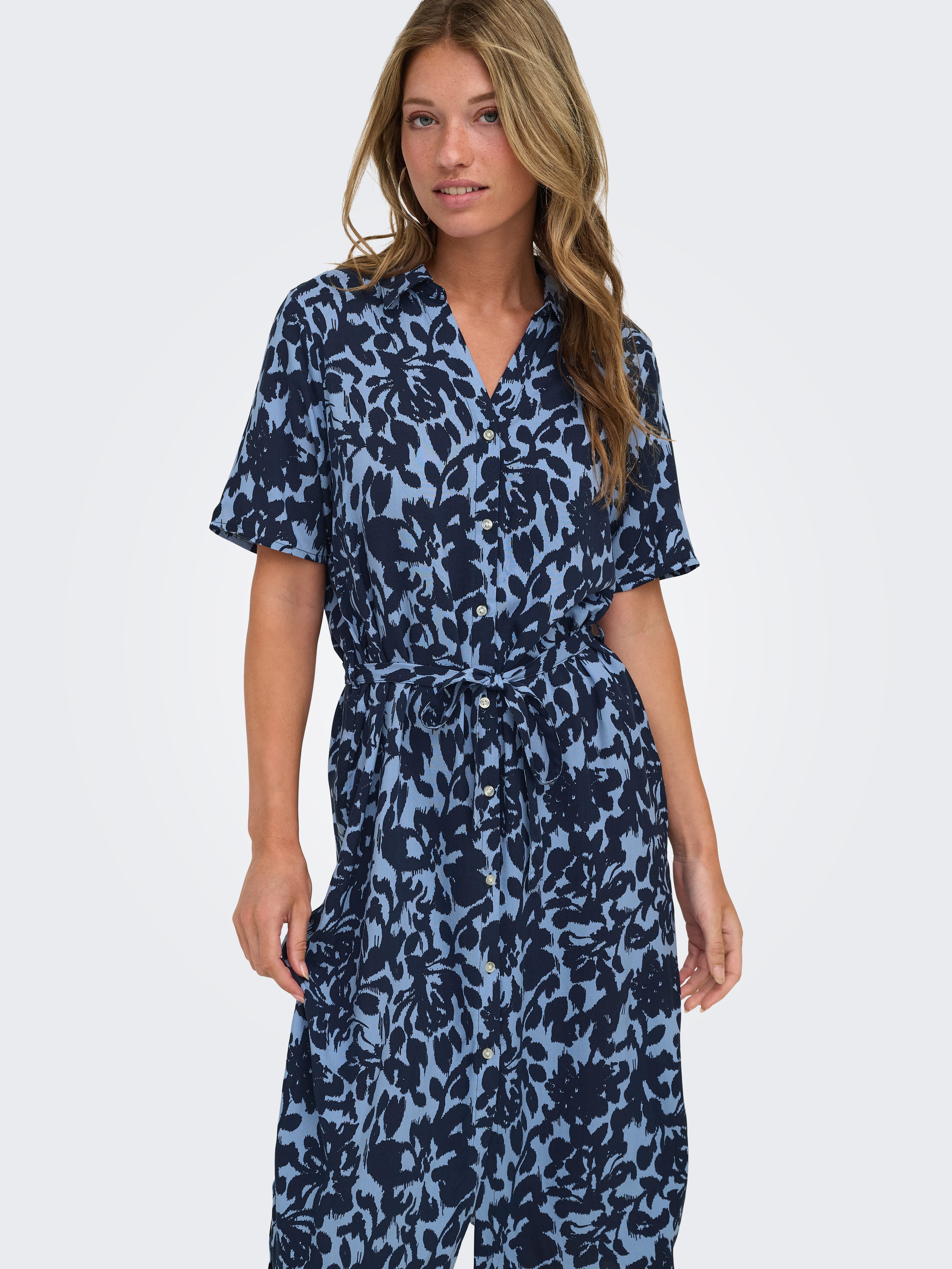 ONLY Hemdblusenkleid ONLYASMIN S/S SHIRT DRESS WVN NOOS