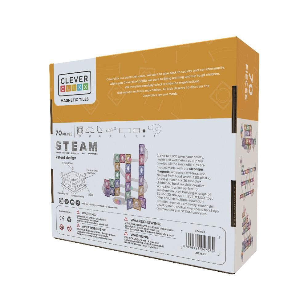 Cleverclixx Cleverclixx Kugelbahn-Kreativ-Bausatz in Pastellfarben 70 Teile günstig online kaufen