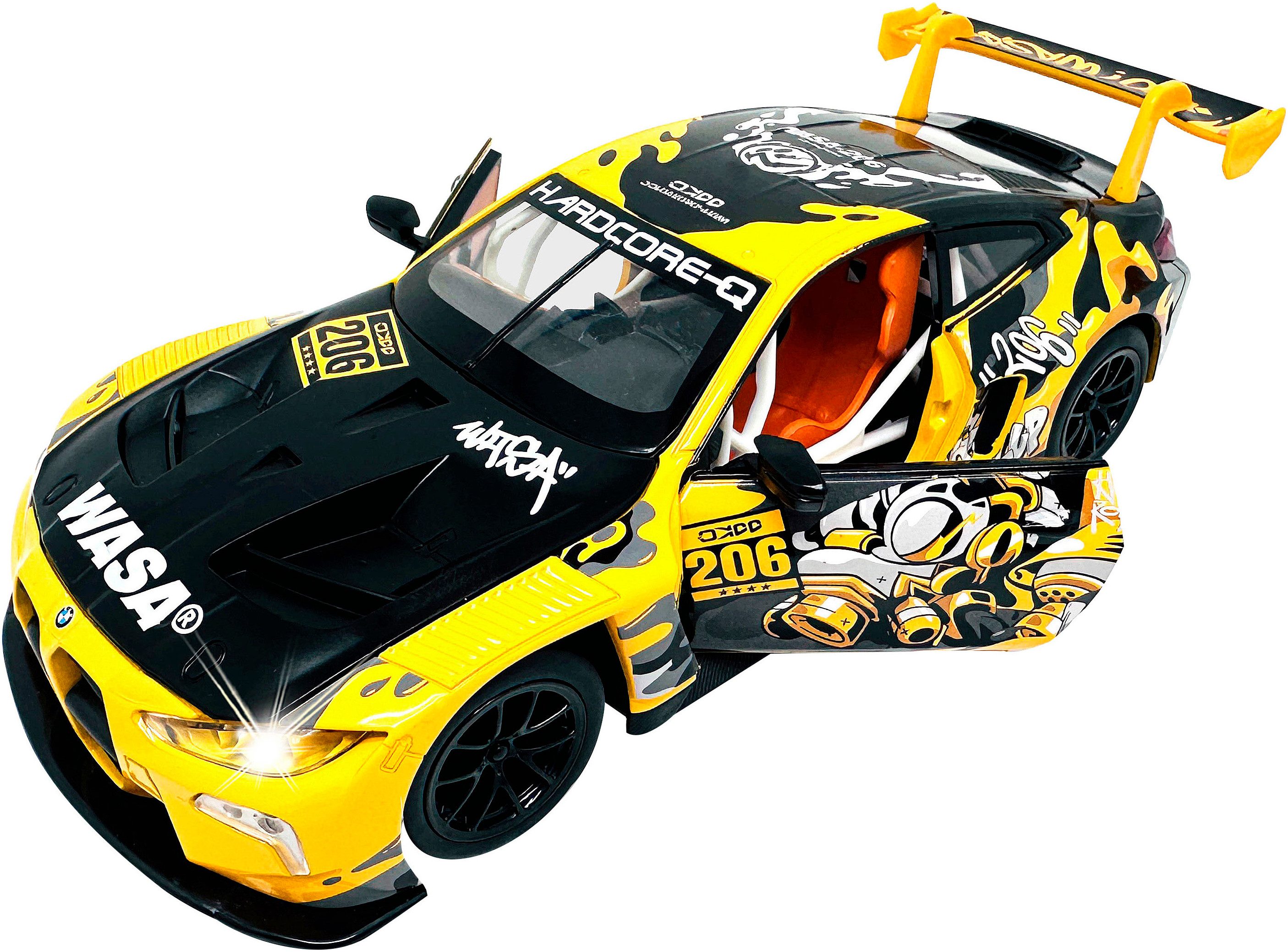 Jamara Spielzeug-Auto Diecast, BMW M4 GT3 inklusive Batterien, LED Licht; Maßstab 1:24