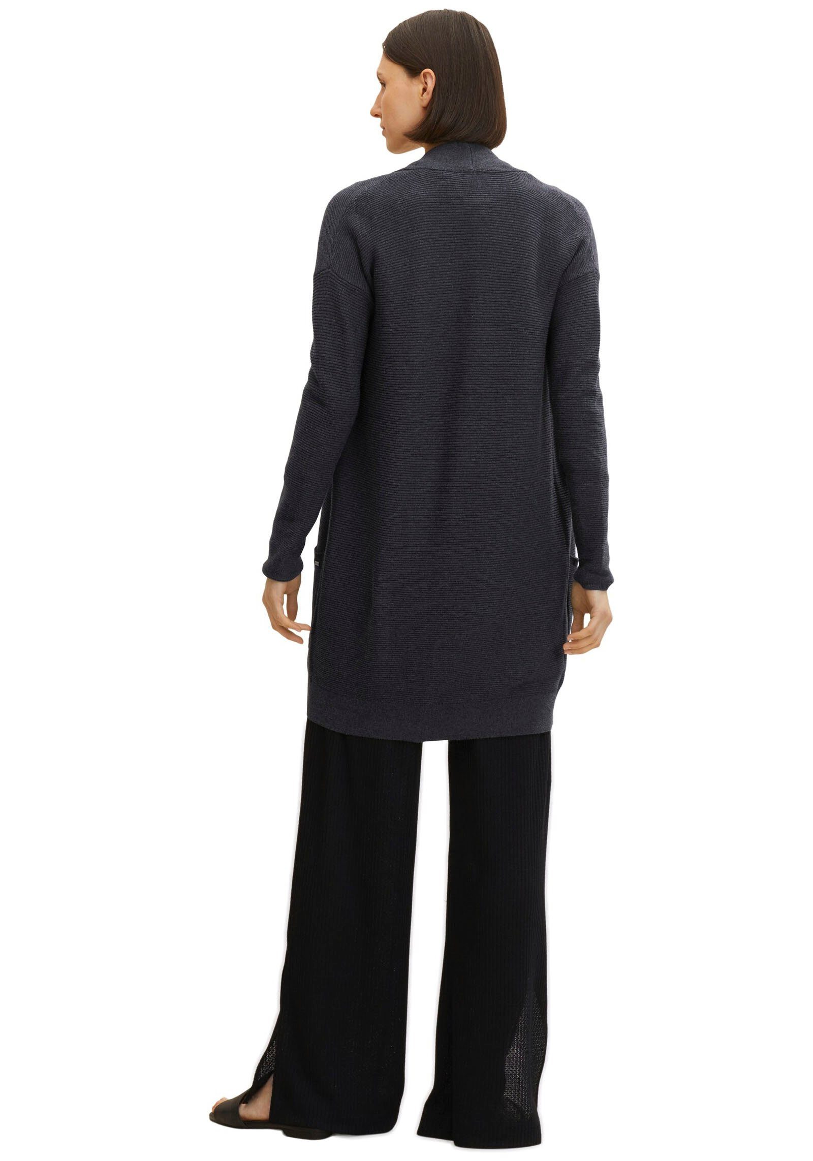 TOM TAILOR Longstrickjacke aus Rippstrick mit günstig online kaufen