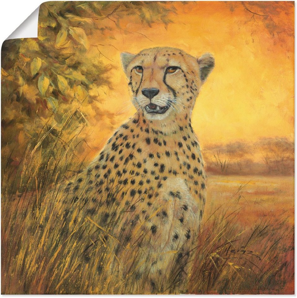 Artland Wandbild Porträt Gepard, Geparden Bilder (1 St), als Alubild,  Leinwandbild, Wandaufkleber oder Poster in versch. Größen