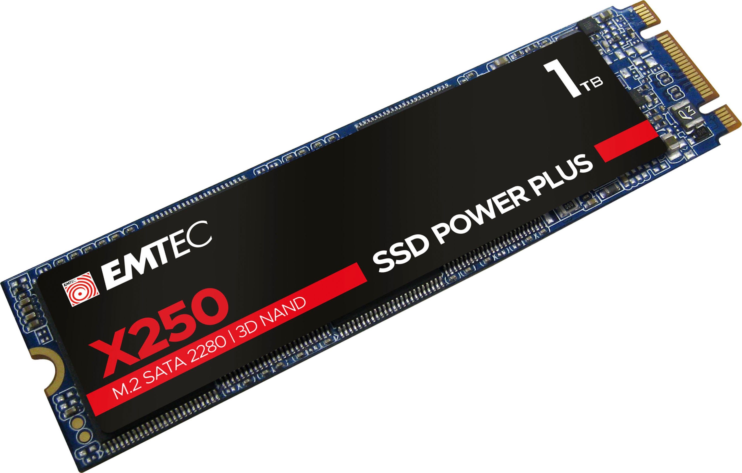 EMTEC X250 Power Plus SSD interne SSD (1 TB) 520 MB/S Lesegeschwindigkeit, 500 MB/S Schreibgeschwindigkeit