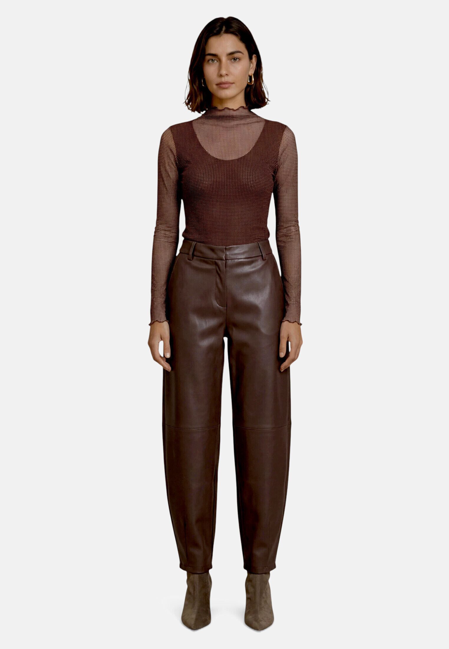 Zero Kurzarmshirt Damen mit Muster (1-tlg) Material