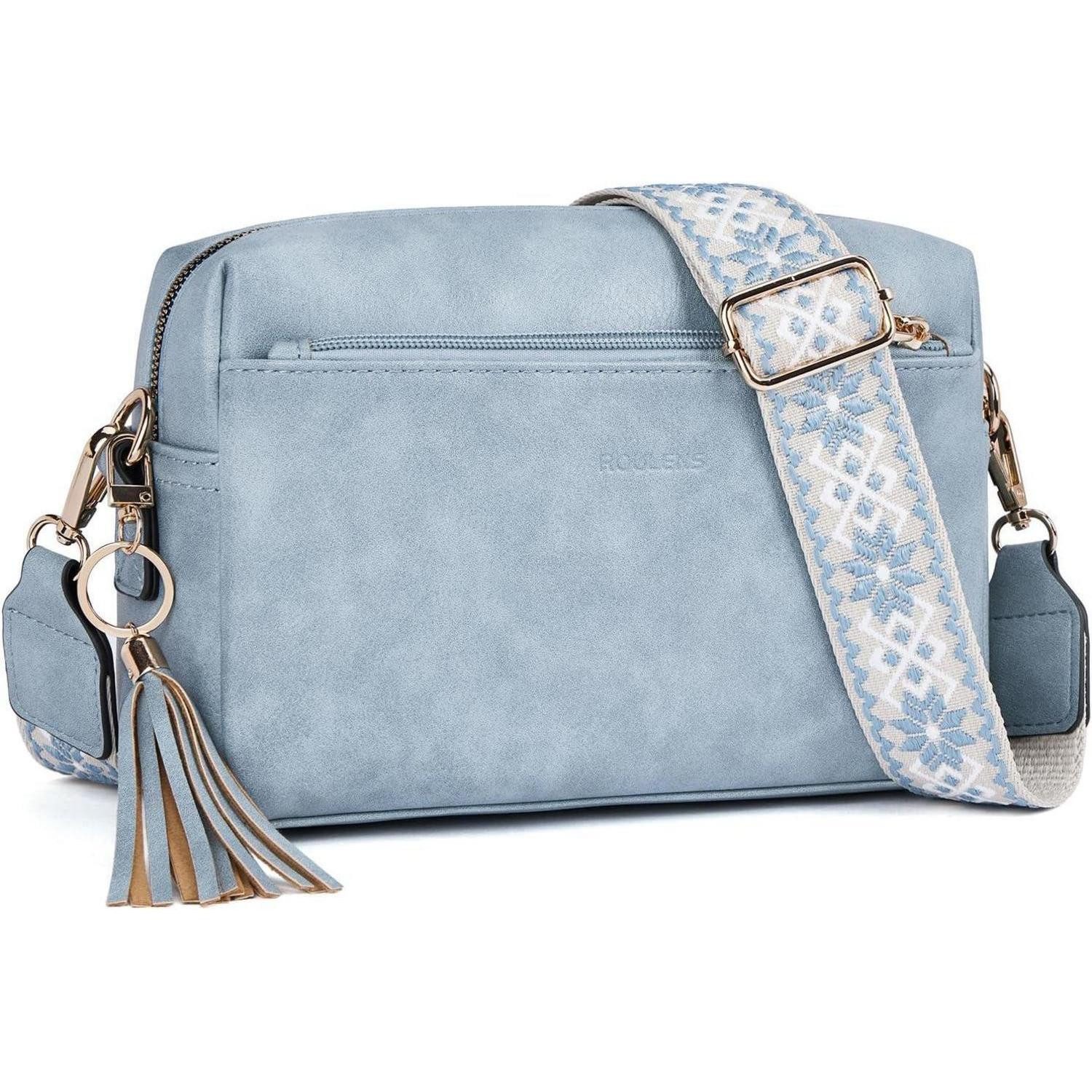 Umhängetasche Damen Handy Umhängetasche Veganem Leder Crossbody Schultertasche