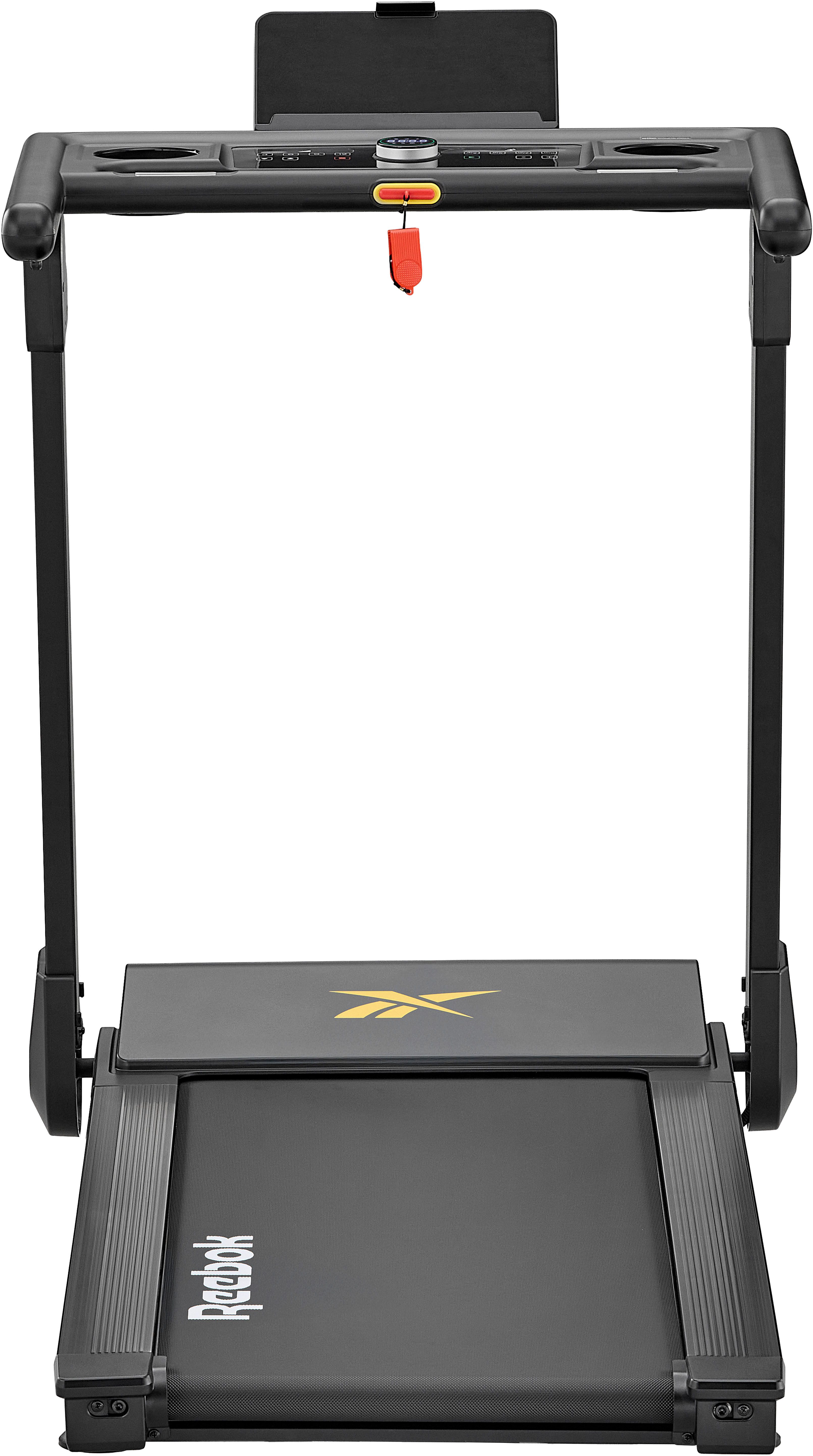 Reebok Laufband i-Run 5 (kein Aufbau nötig – einfach aufklappen und starten), bis max. 15 km/h, klappbar, mit Steigung, 120 kg max. Benutzergewicht