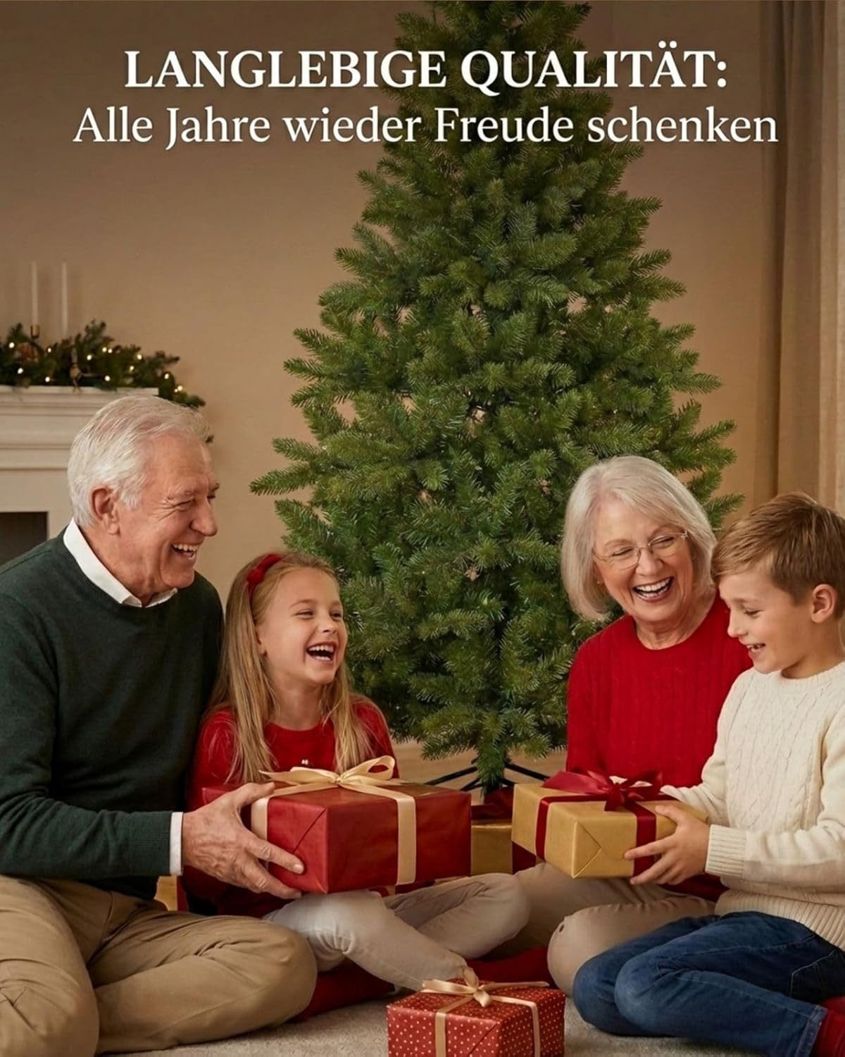 DILUMA Künstlicher Weihnachtsbaum Spritzguss Weihnachtsbaum Künstlich wie echt Tannenbaum Christbaum – Bild 4 von 5