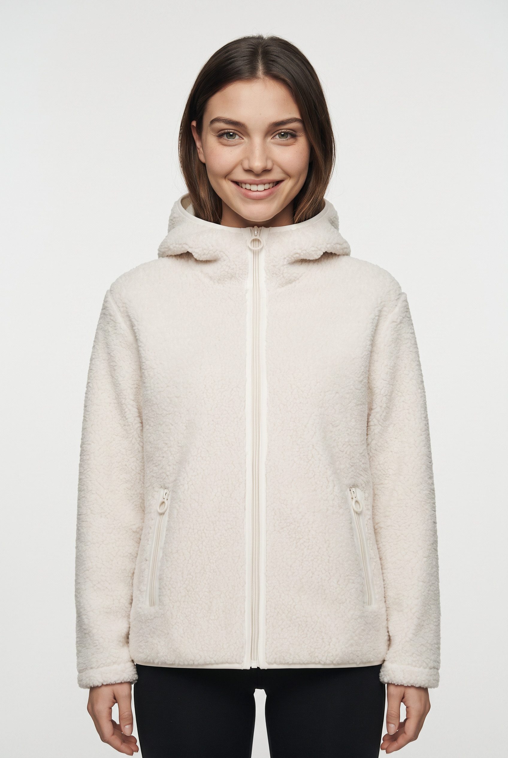 CMP Kapuzenfleecejacke WOMAN JACKET FIX HOOD mit Kapuze, sportlicher Stil, atmungsaktiv, wärmend