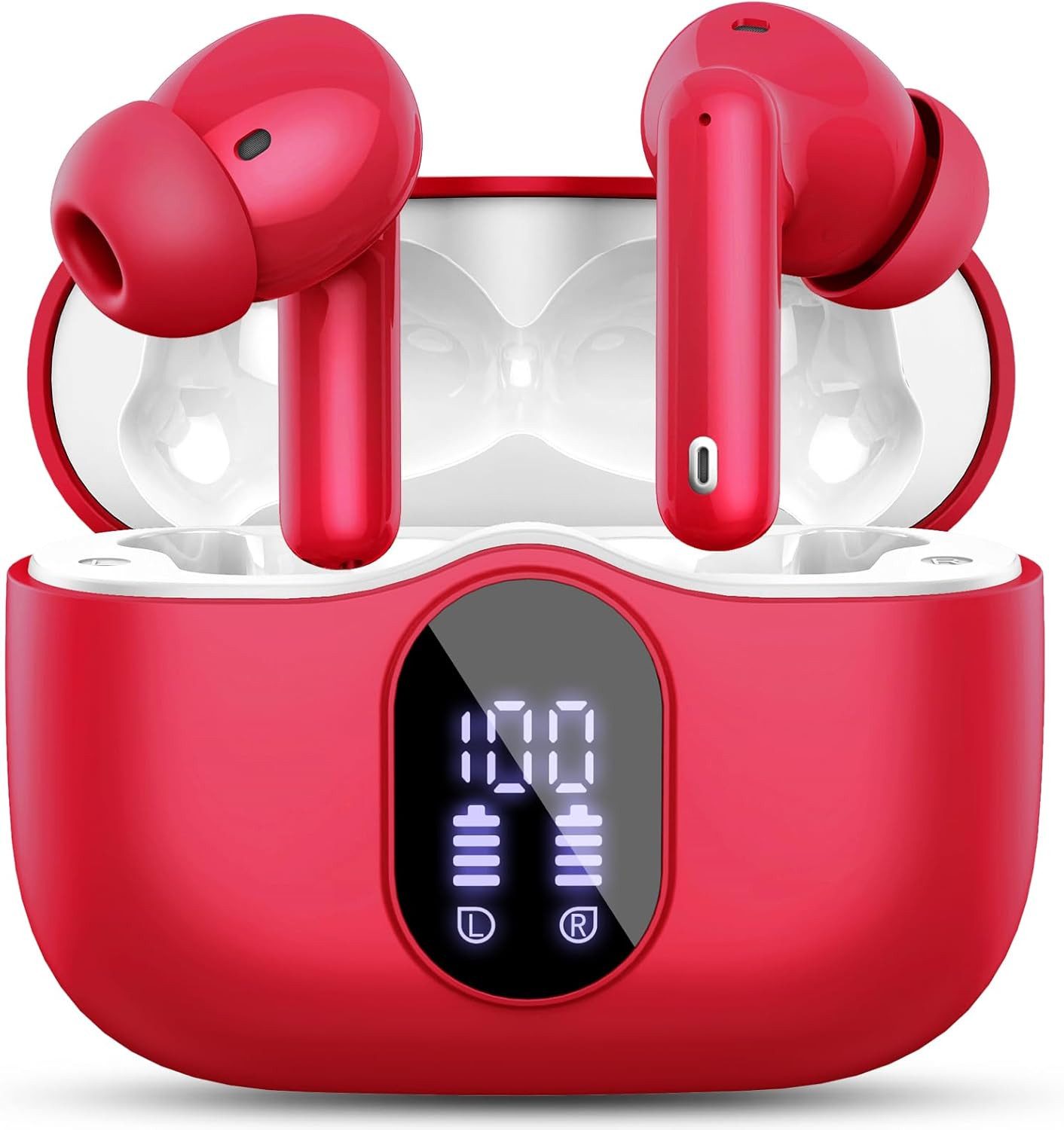 Btootos Bluetooth 5.4 Sport Ohrhörer mit ENC & 40h Akku In-Ear-Kopfhörer (Ideal für Arbeit, Studium und Freizeit dank vielseitiger Einsatzmöglichkeiten und zuverlässiger kabelloser Performance., Sport Ohrhörer Kabellos mit LED Anzeige, 4 Mikrofone & Tiefbass)