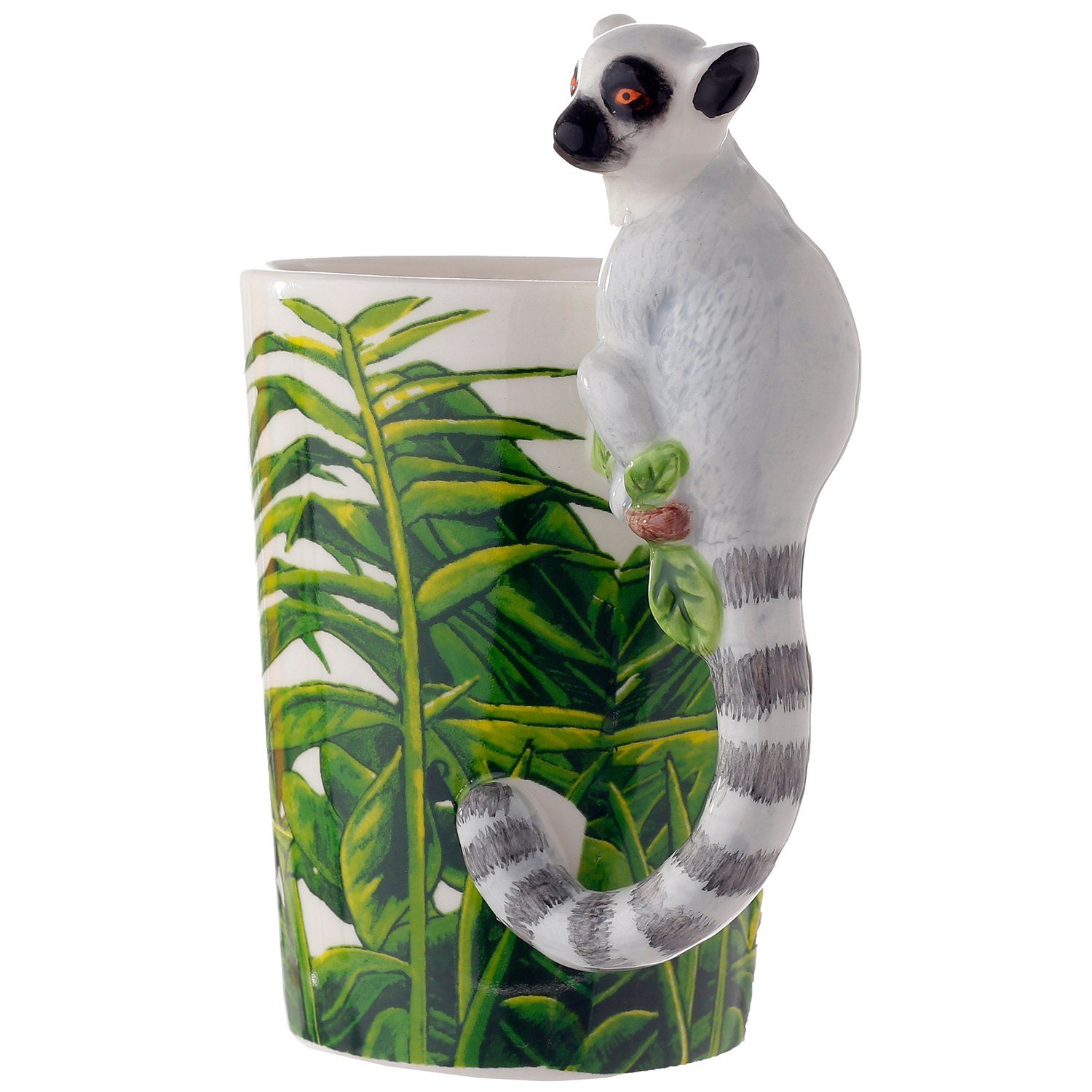Puckator Tasse Lemur Tasse mit 3D Henkel Becher Katta