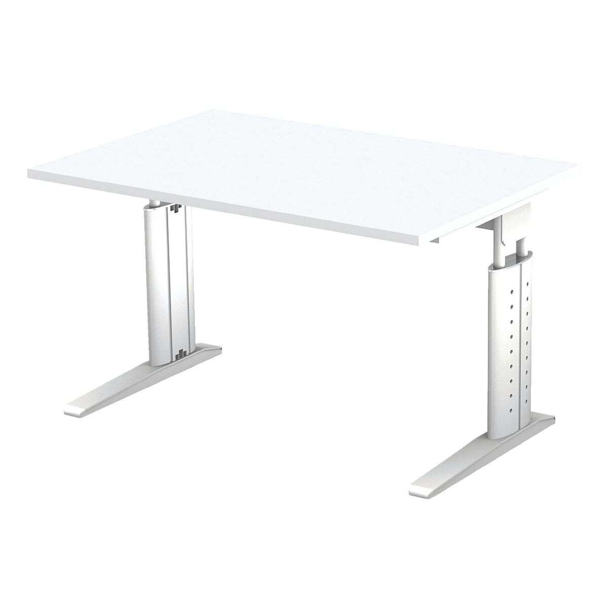 Otto Office Premium  Office Premium Schreibtisch  Office Line III, rechteckig, höhenverstellbar 68-86 cm, C-Fuß weiß | weiß