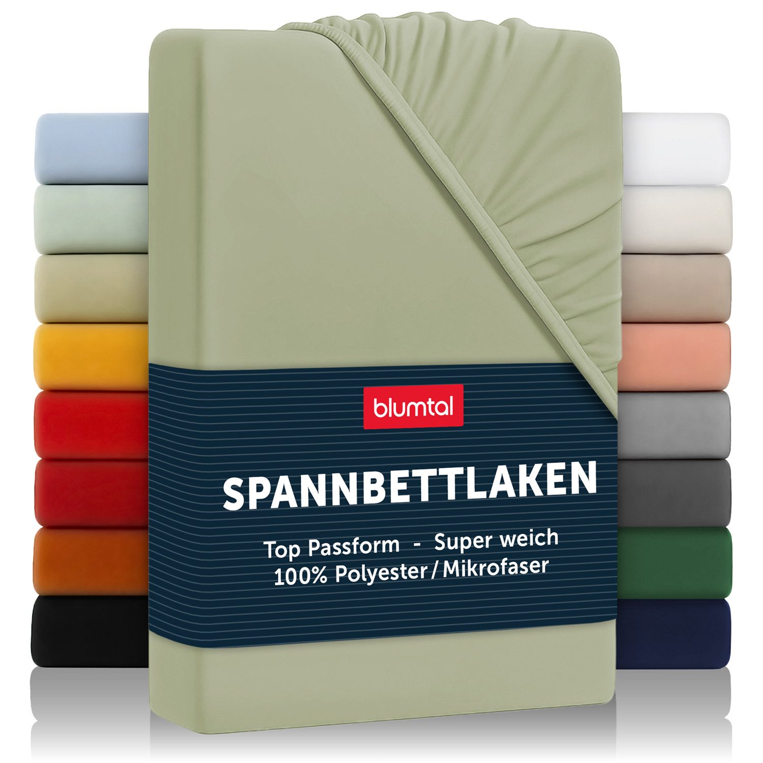Blumtal Spannbettlaken Bettlaken aus Mikrofaser, Mikrofaser, Gummizug: rundum, (1 Stück)