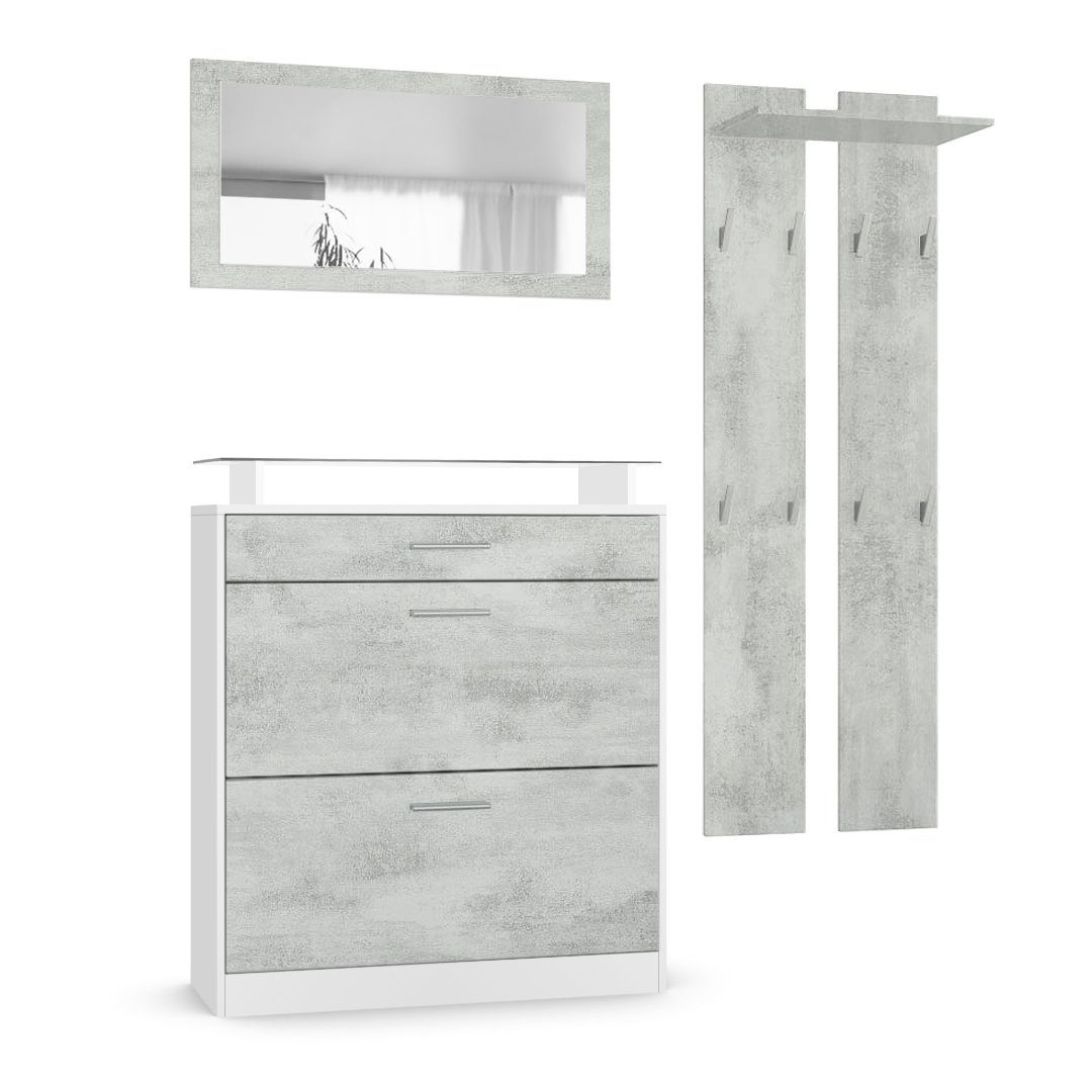 Vladon Garderoben-Set Loret, (Garderobe Set bestehend günstig online kaufen