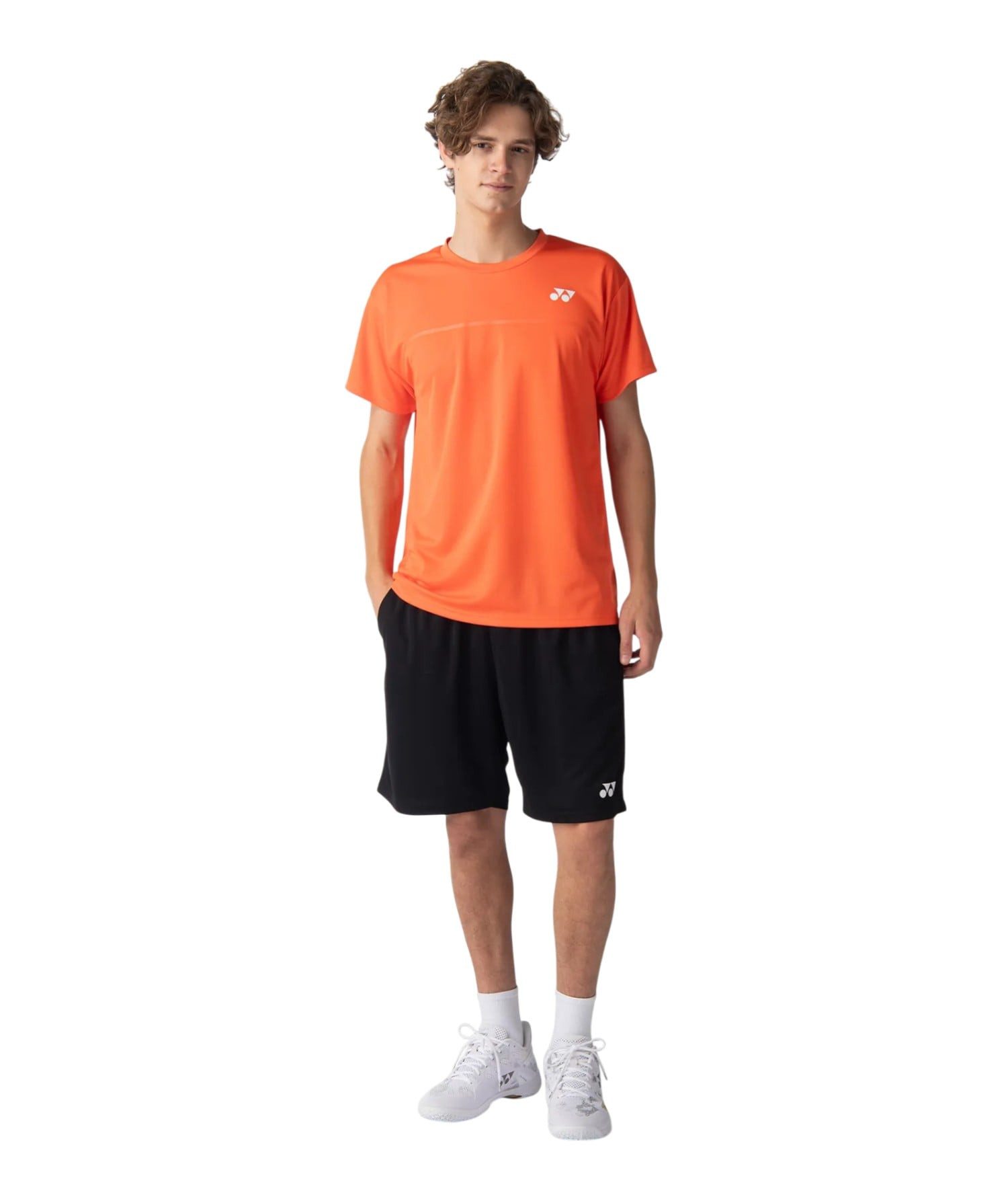 Yonex T-Shirt Crew Neck Practice 10728 (100% Polyester) 2026 orange Herren