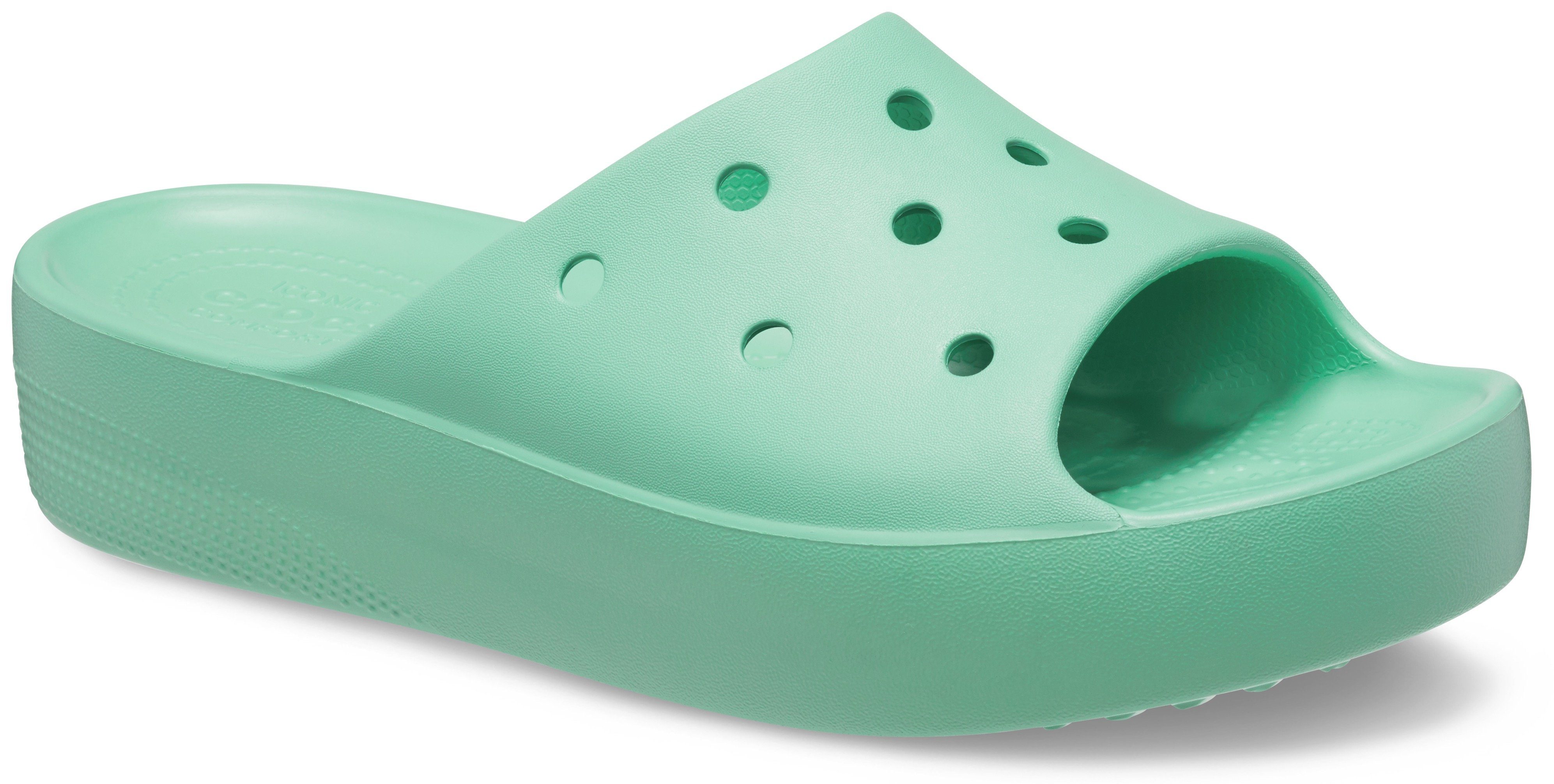 Crocs Classic Platform Slide Badepantolette (Packung) jade