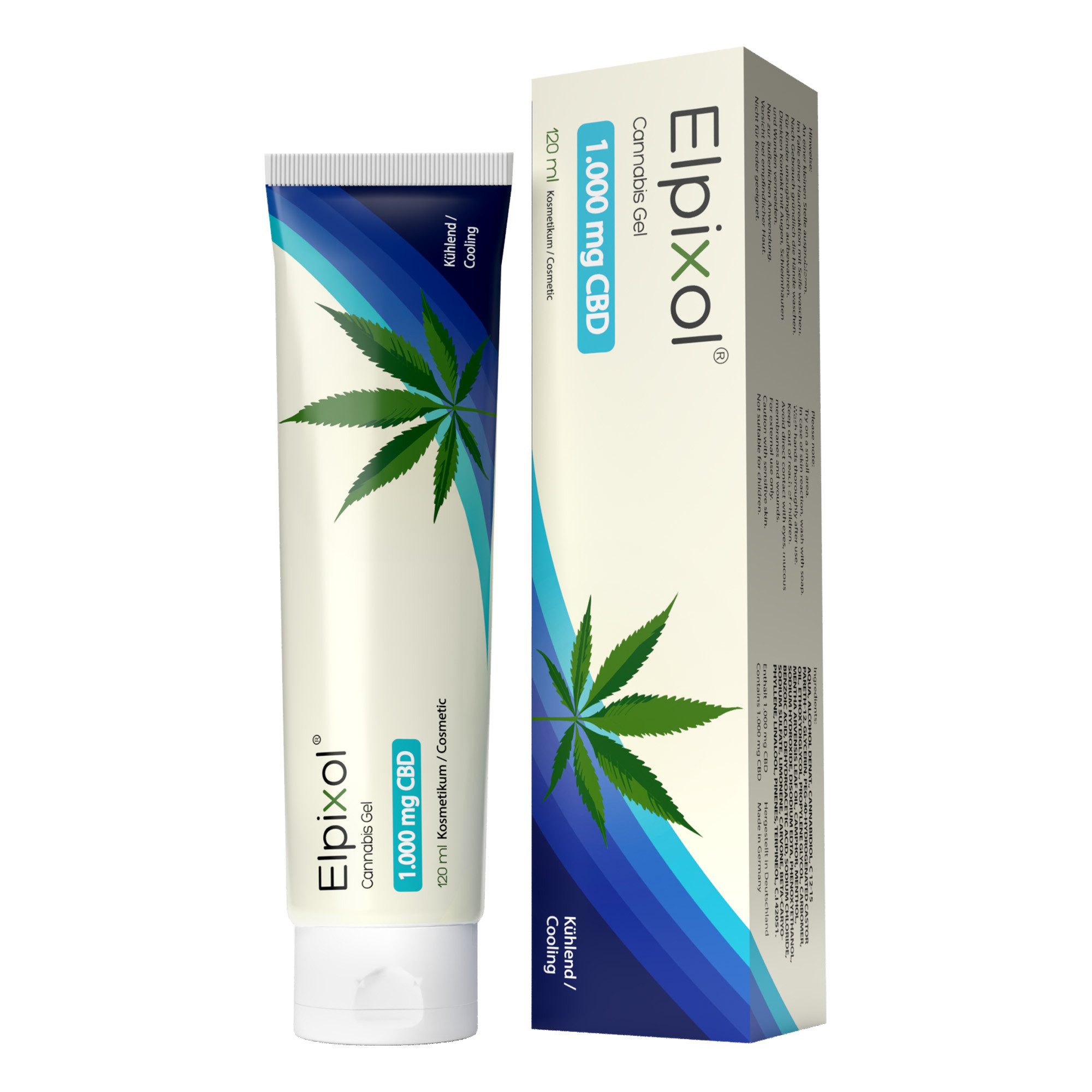 Körpergel Cannabis Gel mit 1.000 mg CBD mit Minze, Kampfer und Menthol – Kühlgel