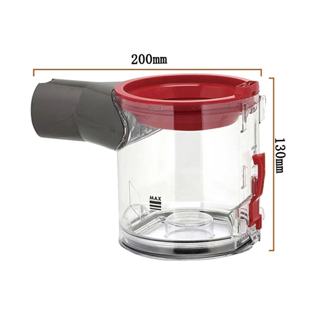 Trade-Shop Saugroboter Zubehör-Set Staubbehälter passend für Dyson V7, V8, SV11, SV10 Staubsauger, Zubehör für Dyson 967699-01, 96769901, Fassungsvermögen: 540 ml / Ersatzbehälter mit transparentem Design