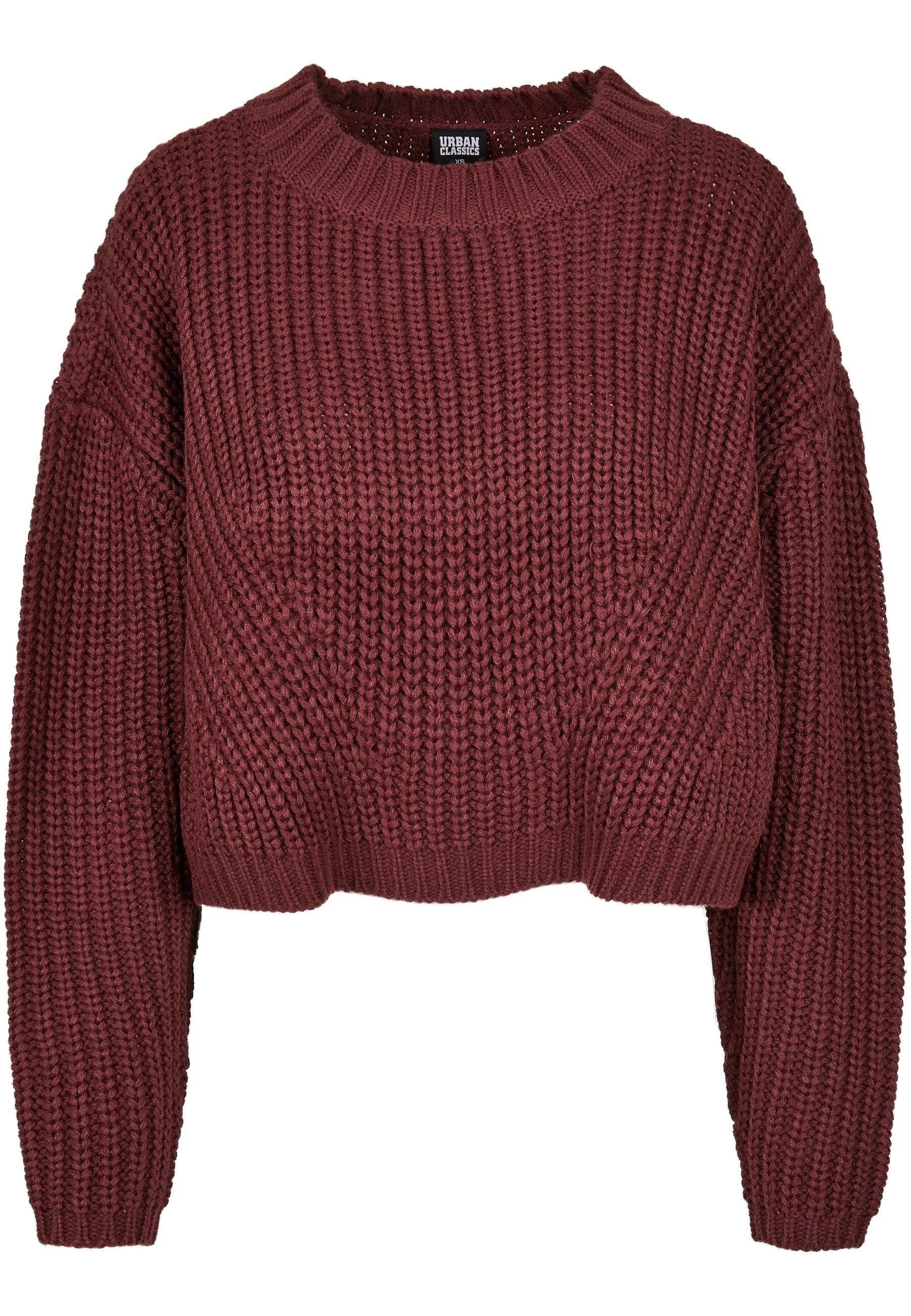 (1-tlg) Sweater Kapuzenpullover Oversize Wide cherry Ladies CLASSICS URBAN Damen